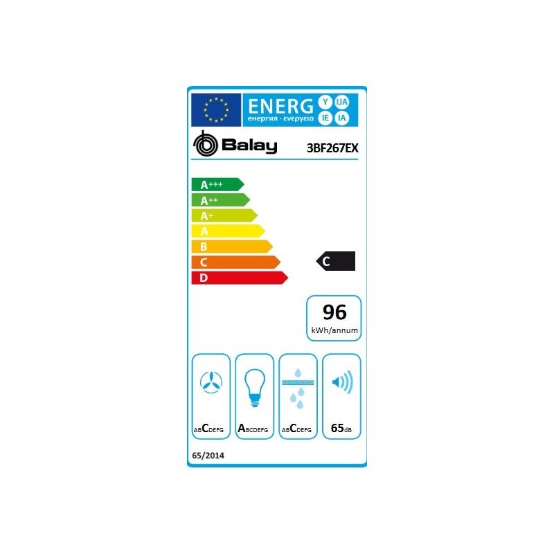 Hotte Standard Balay 3bf267ex 690 M³/h 65 Db 252w Acier Inoxydable - 5