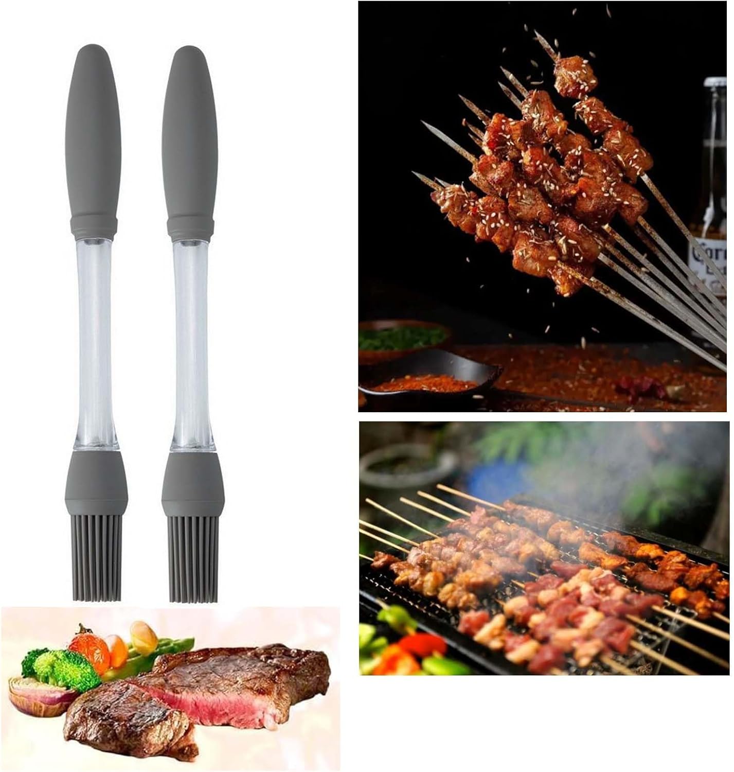 (2 sztuki) pędzelek do ciasta, pędzelek silikonowy, silikonowy pędzelek kuchenny, pędzelek kuchenny, ramka do pieczenia, narzędzie do maczania i ole