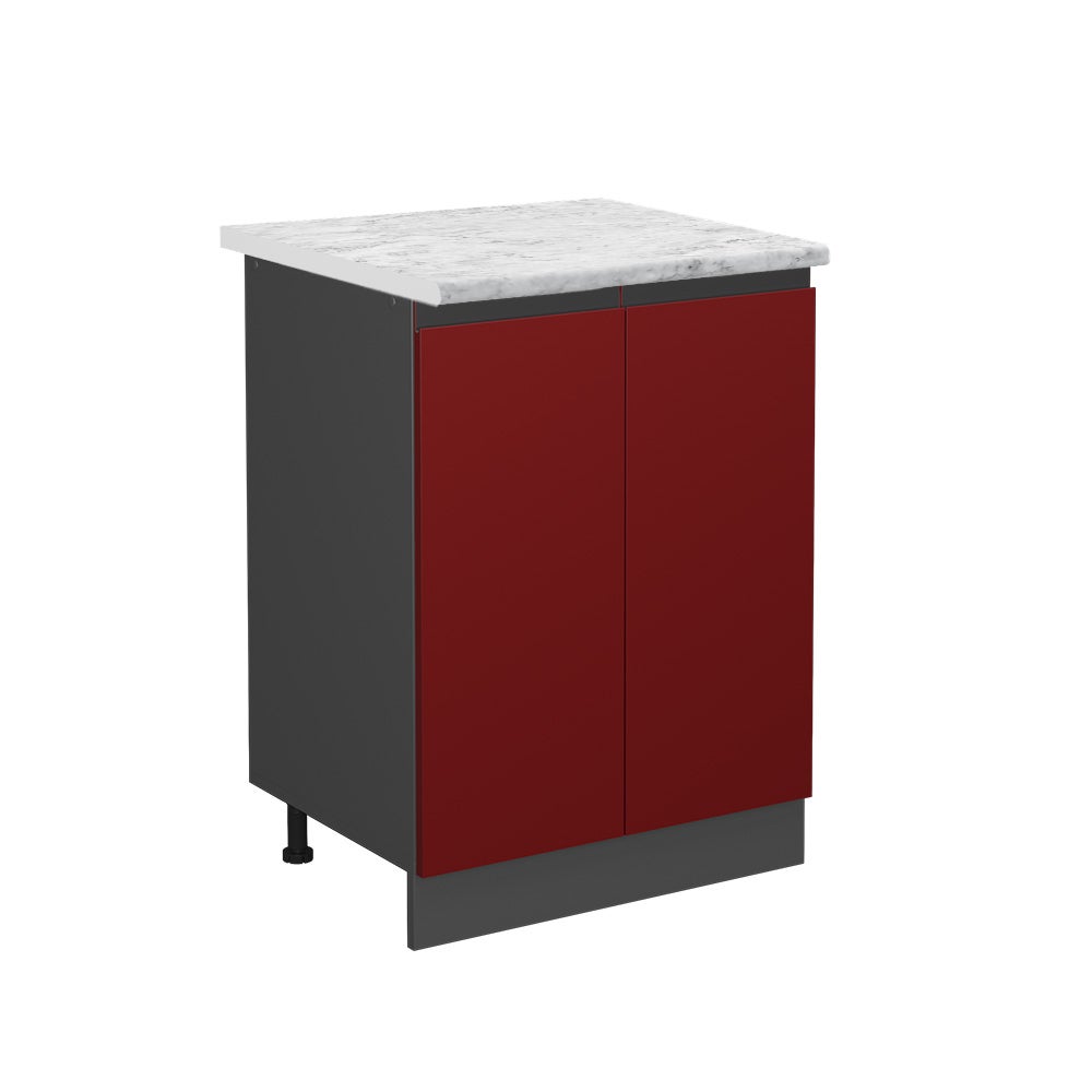 Vicco Szafki kuchenne R-Line, Czerwony, 60 cm J-Shape BR Marmur