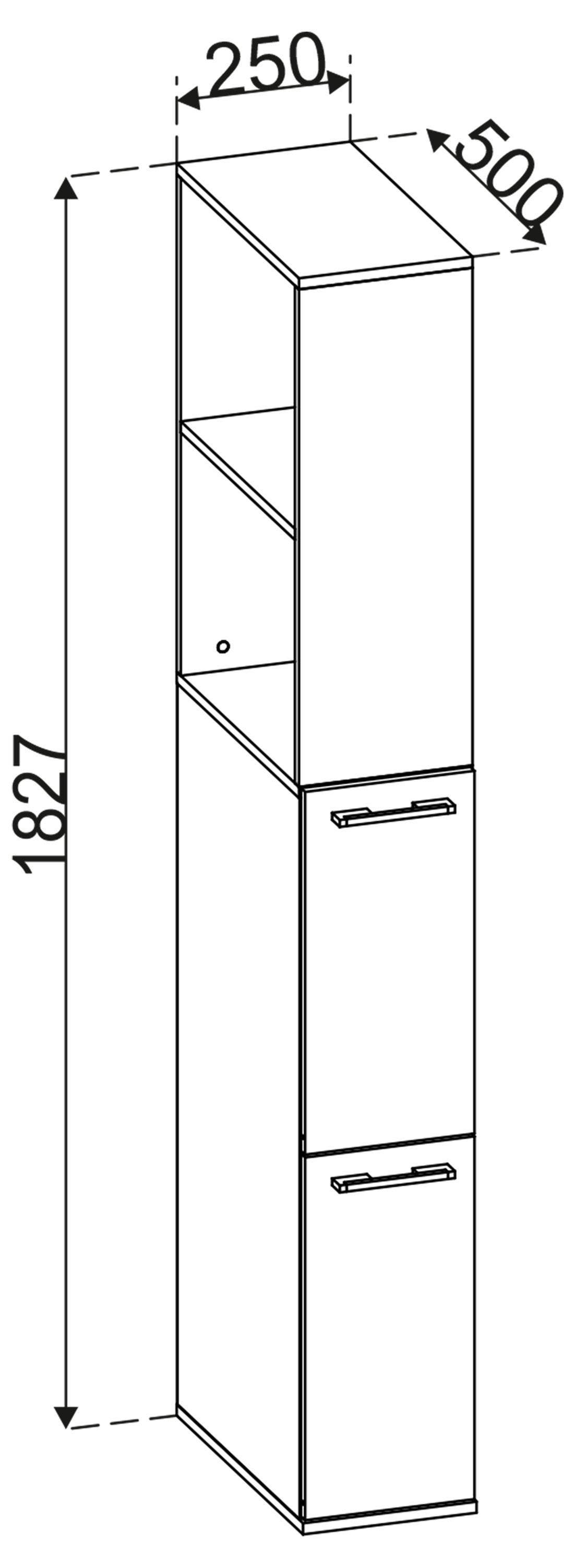VCM Colonne de salle de bain Sadilo Blanc H. 183 x B. 25 x T. 50 cm - 4