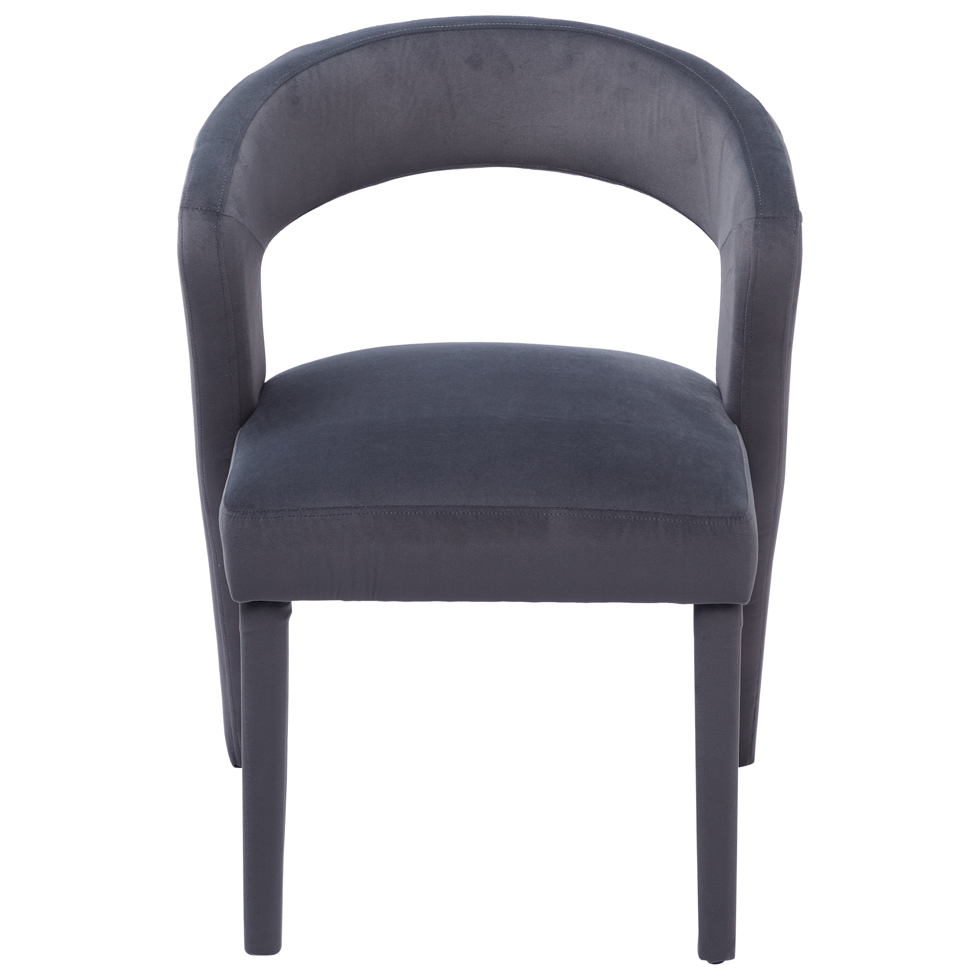 Poltrona imbottita in velluto - Grigio - 4