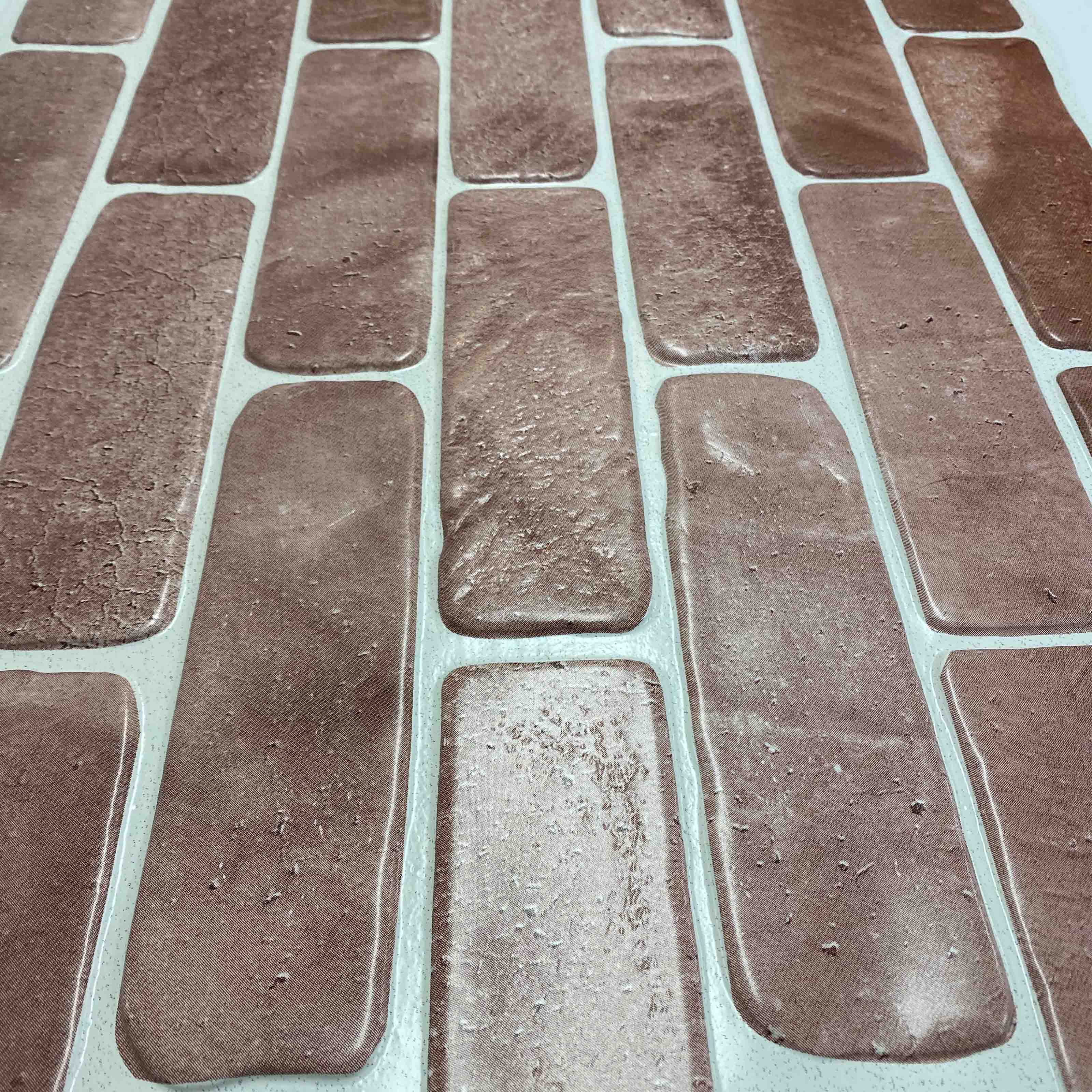 Panneaux muraux 3D en PVC effet pierre, brique, céramique ou bois. Réalistes et isolants. - 1591 (format 980 x 480 mm) - 7
