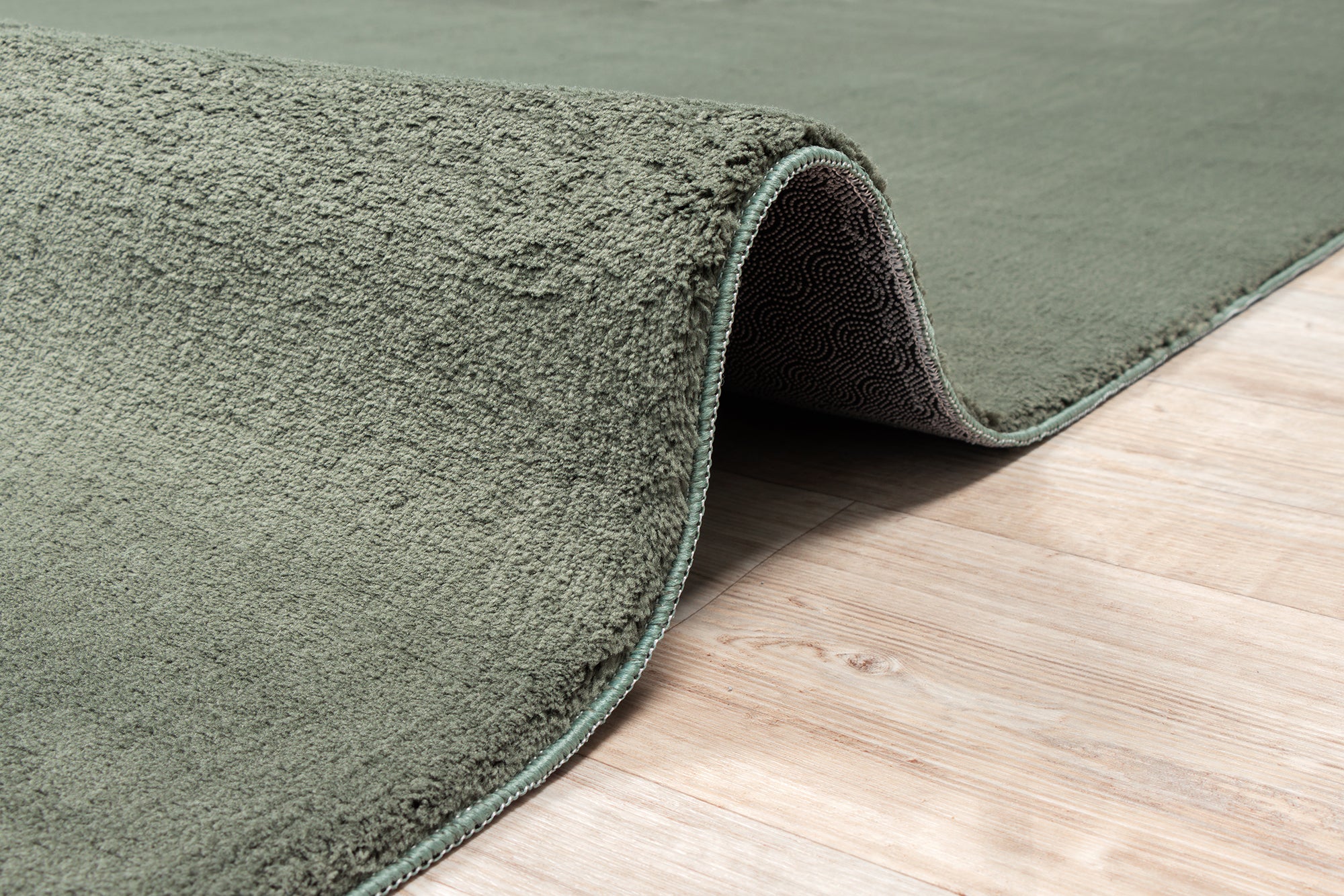 the carpet Relax tapis moelleux à poils courts, dessous antidérapant, lavable à 30 degrés, super soft, aspect fourrure, Forêt, 120 cm - 7
