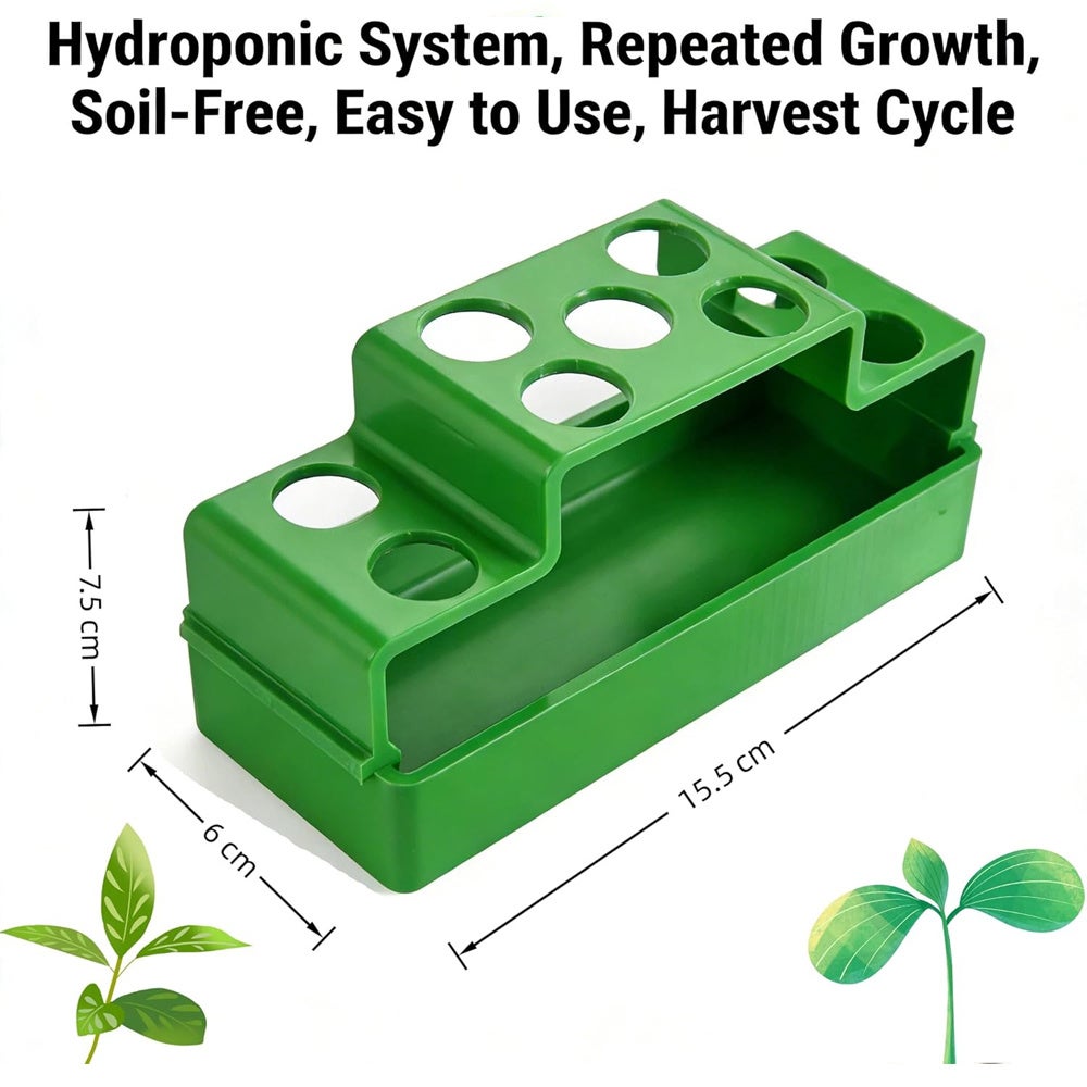 LEDANDER Lot de 2 jardinières hydroponiques pour oignons verts, récolte recyclée sans terre, boîte hydroponique automatique pour la maison - 9