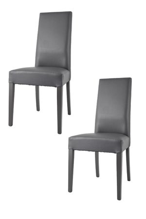 Ensemble De 2 Tabourets De Bar Corbin - Rembourrés, Dossier Et Repose-pieds, Structure Hêtre, 120 Kg Charge, Gris/noir