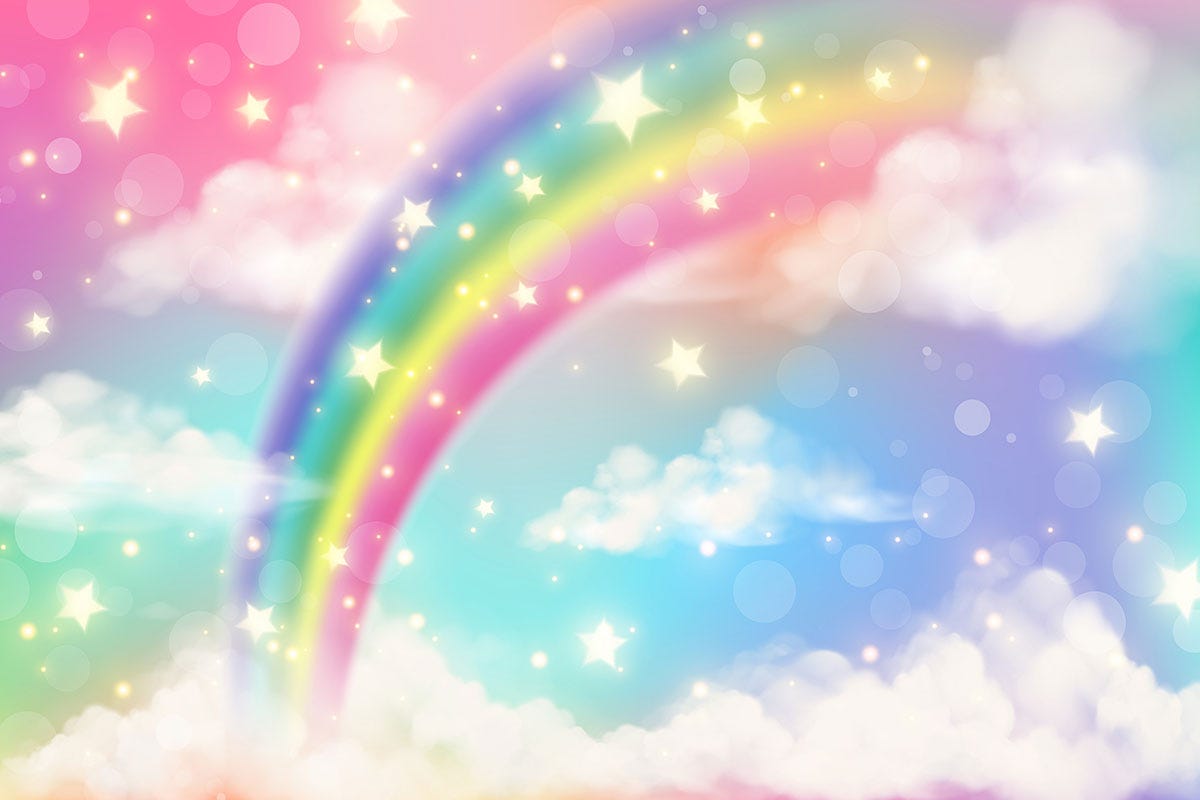 Carta da parati panoramica per bambini - Arcobaleno - Larghezza 195 cm x Altezza 130 cm | Leroy Carta da parati panoramica per bambini - Arcobaleno - Larghezza 195 cm x Altezza 130 cm | Leroy