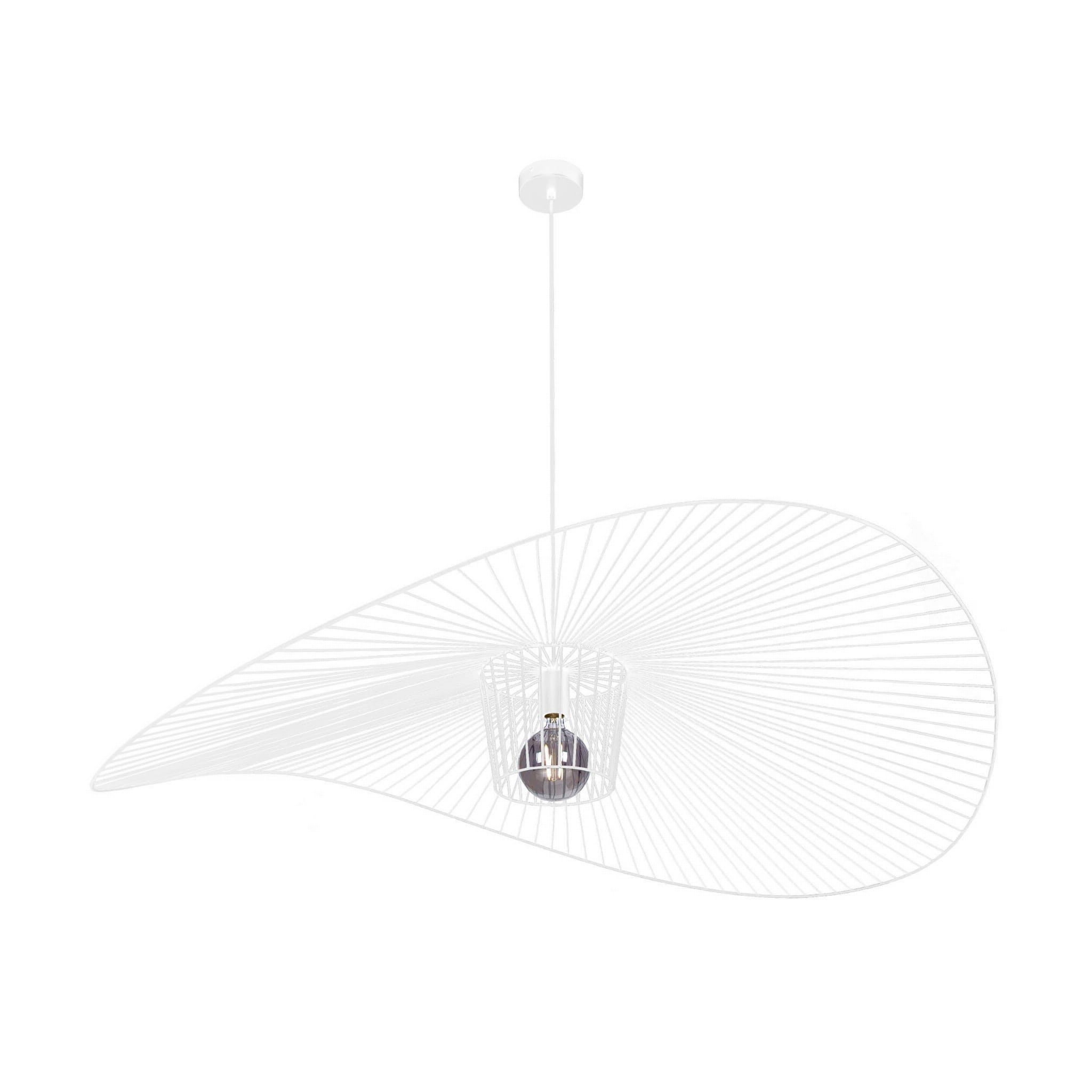 Lampa wisząca Kapelusz biała 1xE27x60W nowoczesny wym: 100 x 120 x 120 cm metal Kaja