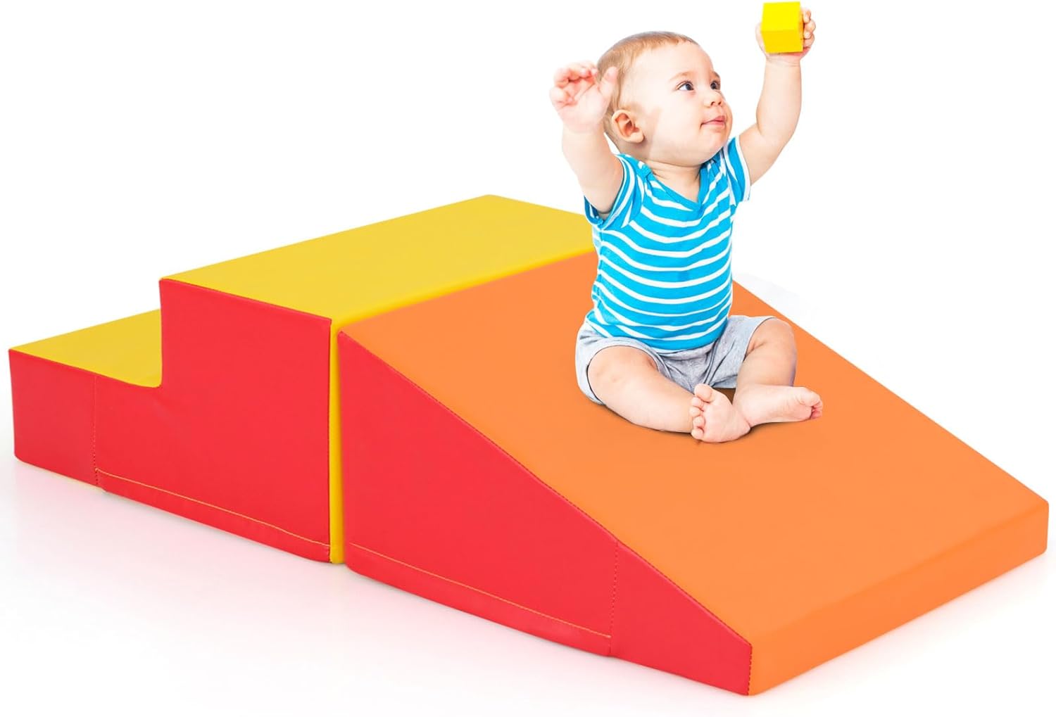 GOPLUS 5 PCS Parcours Motricité Bébé avec Housse Lavable & Amovible, Module Motricité Bébé avec Piscine à Balle, Toboggan pour Ramper en Tissu Suédé, Rembourré Éponge de Densité, Enfant 3 Ans+ (Beige GOPLUS 5 PCS Parcours Motricité Bébé avec Housse Lavable & Amovible, Module Motricité Bébé avec Piscine à Balle, Toboggan pour Ramper en Tissu Suédé, Rembourré Éponge de Densité, Enfant 3 Ans+ (Beige