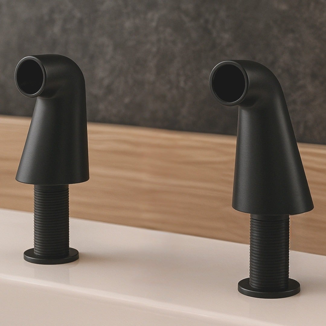 Colonnettes raccord bain-douche gris gun métal - 2
