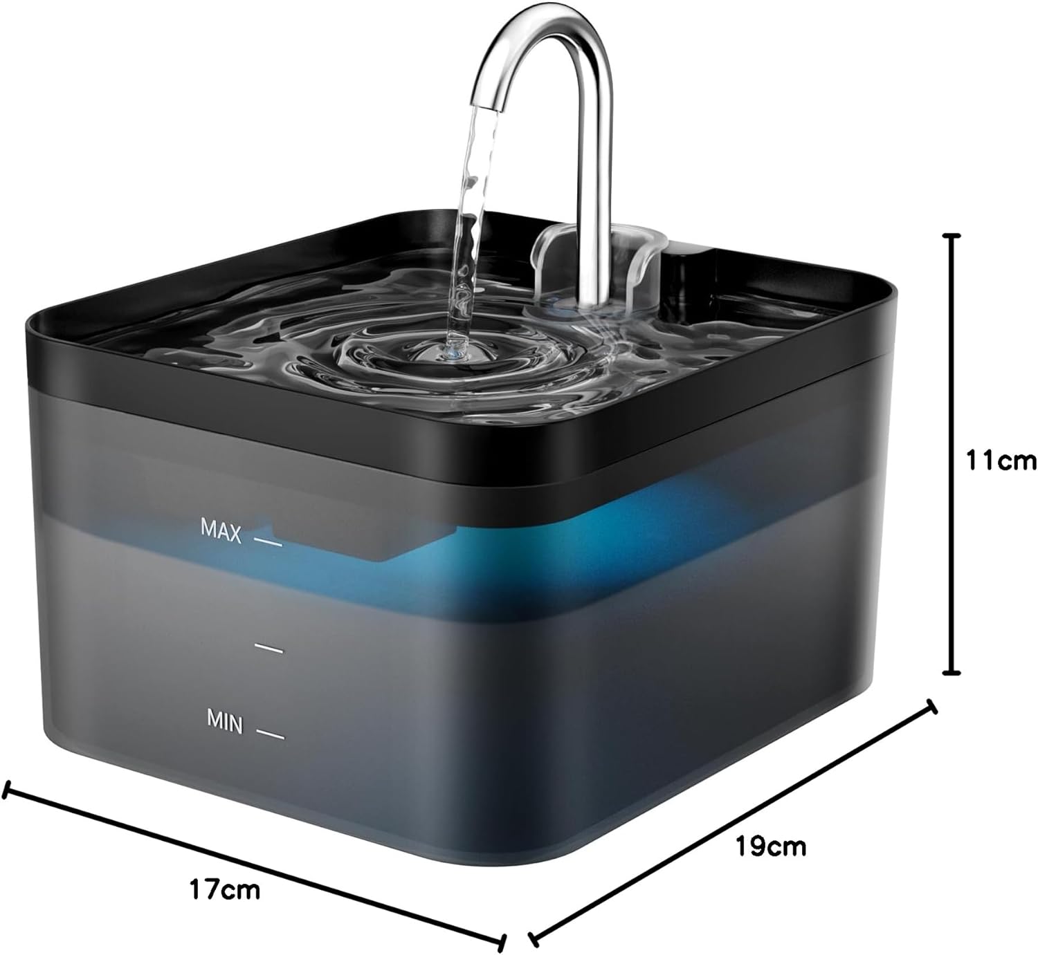 2.2L Fontaine à eau pour animaux Distributeur d’eau pour chat avec 2 modes de débit Fontaine à eau pour chat - 8