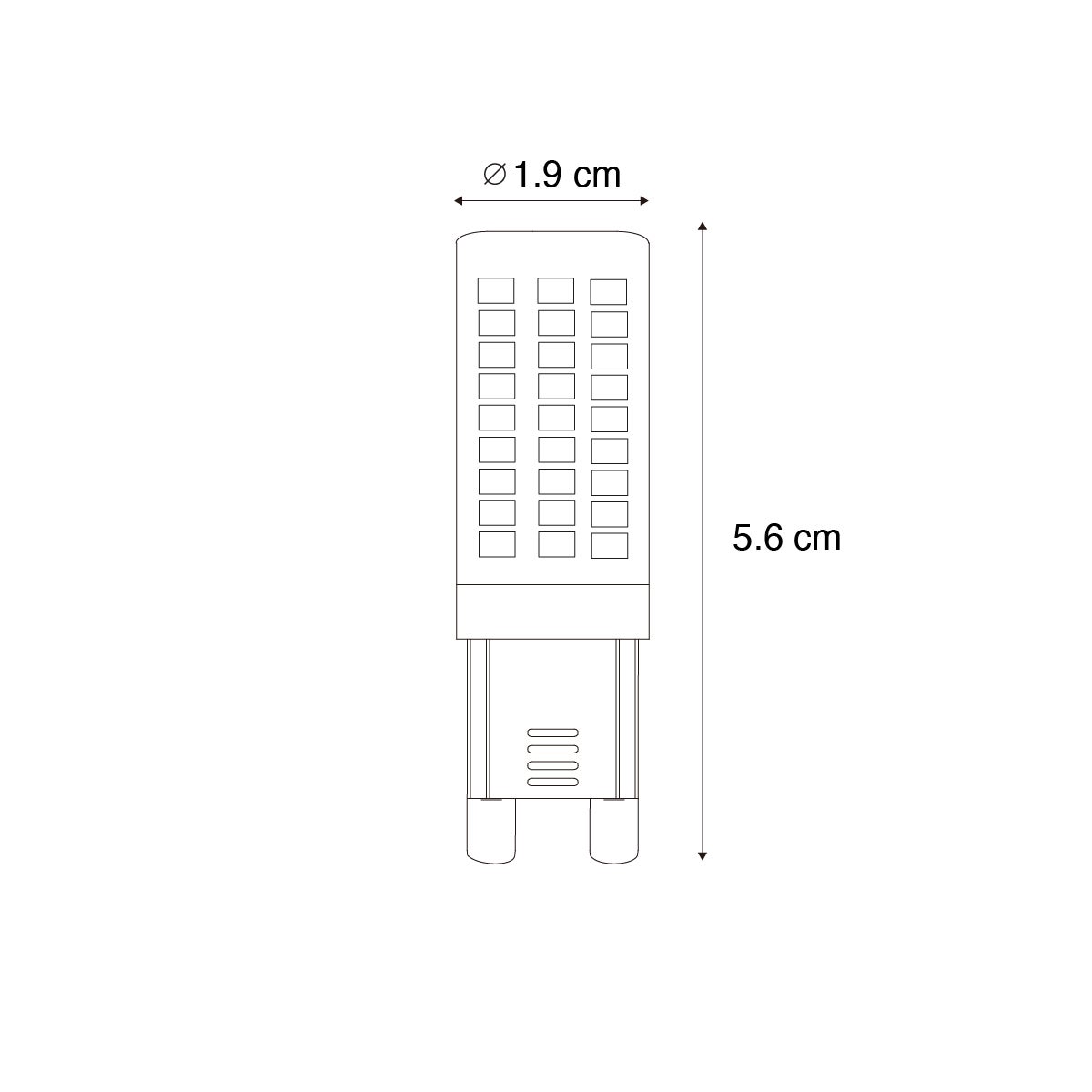 Ampoule LED G9 à gradation 3&nbsp;niveaux opale 4,5W 500LM 2700K - 4
