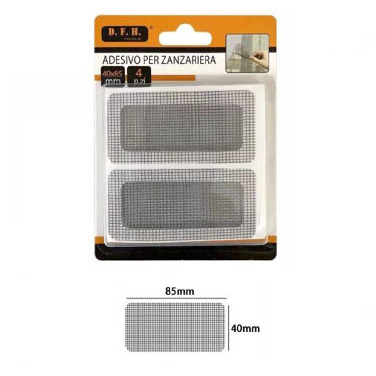 Kit Adesivo Riparazione Zanzariere 80mm X 6,1m, Nastro Autoadesivo Per Finestre, Porte E Reti Antimosche