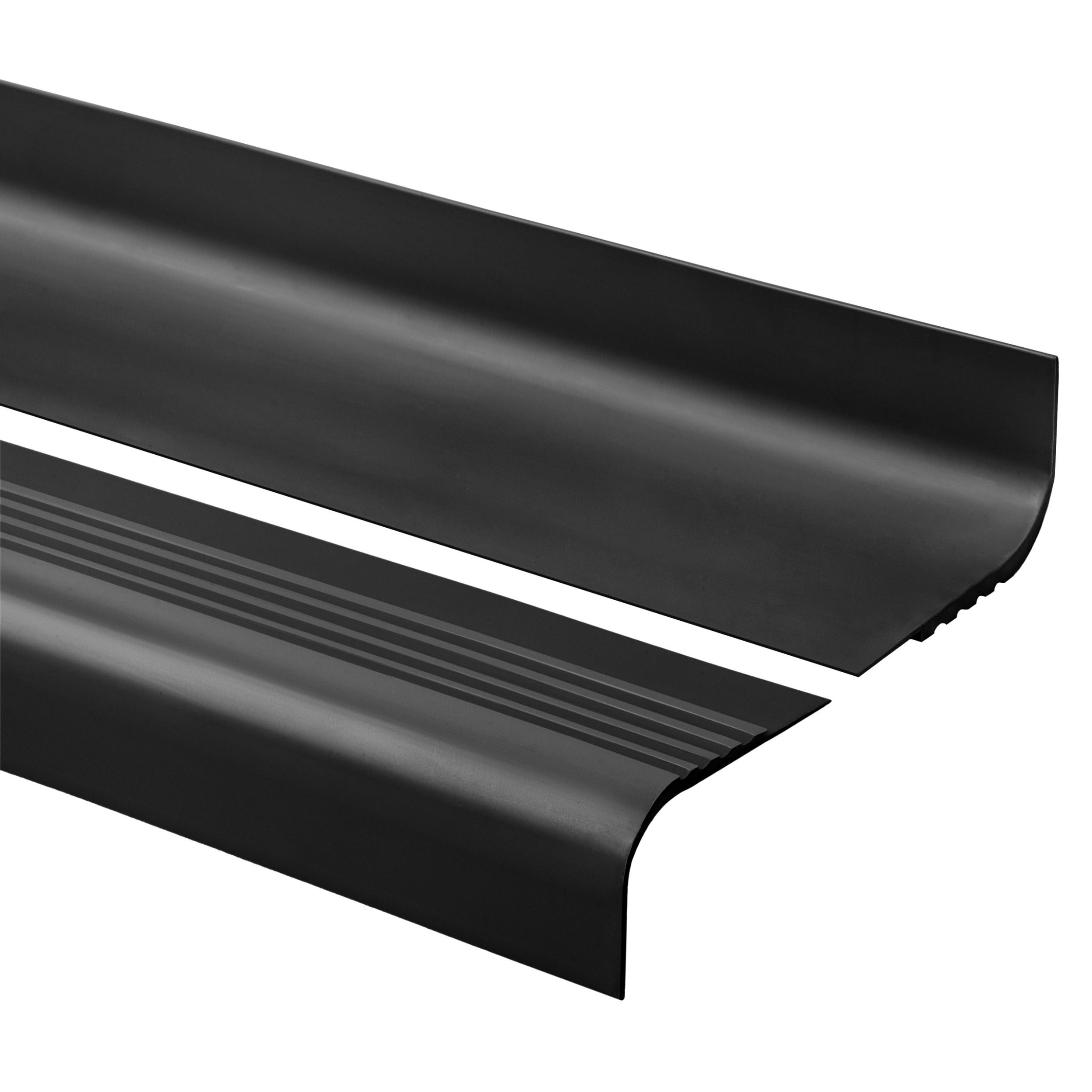 Profil schodowy 40x42 mm PVC na krawędzie stopni antypoślizgowy - 150 cm, czarny