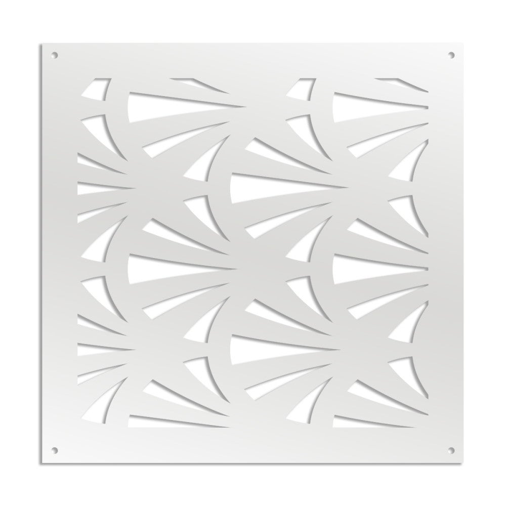 WINDSHELL - Perforowany panel PCV - Osłona przeciwsłoneczna - Rozmiar 48x48 cm - Grubość 1 cm - Kolor BIAŁY