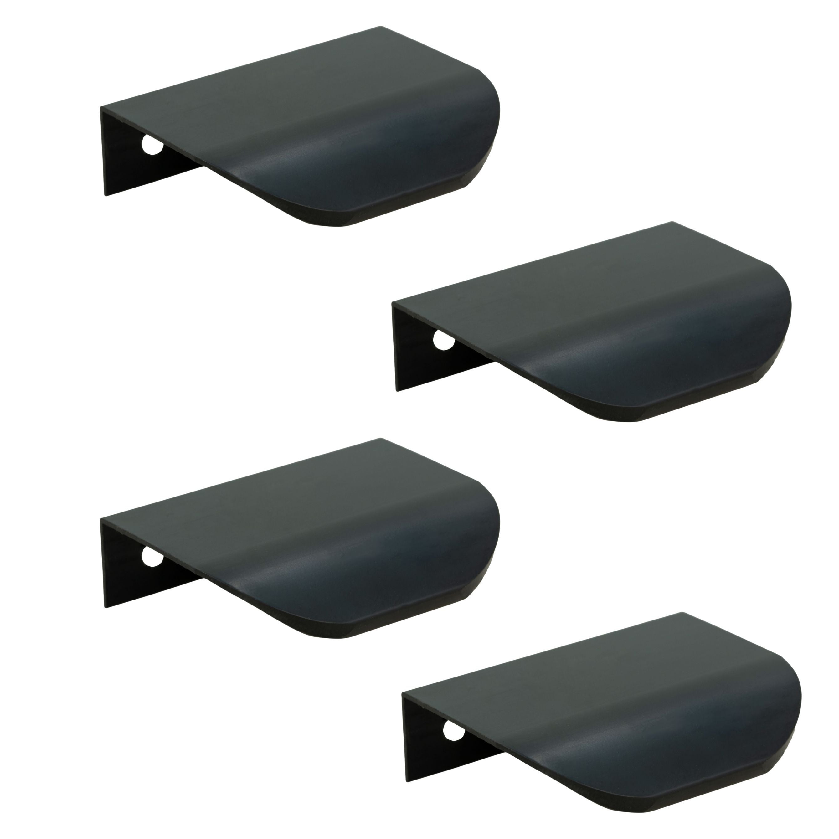 4 x Uchwyt meblowy krawędziowy 50 mm czarny