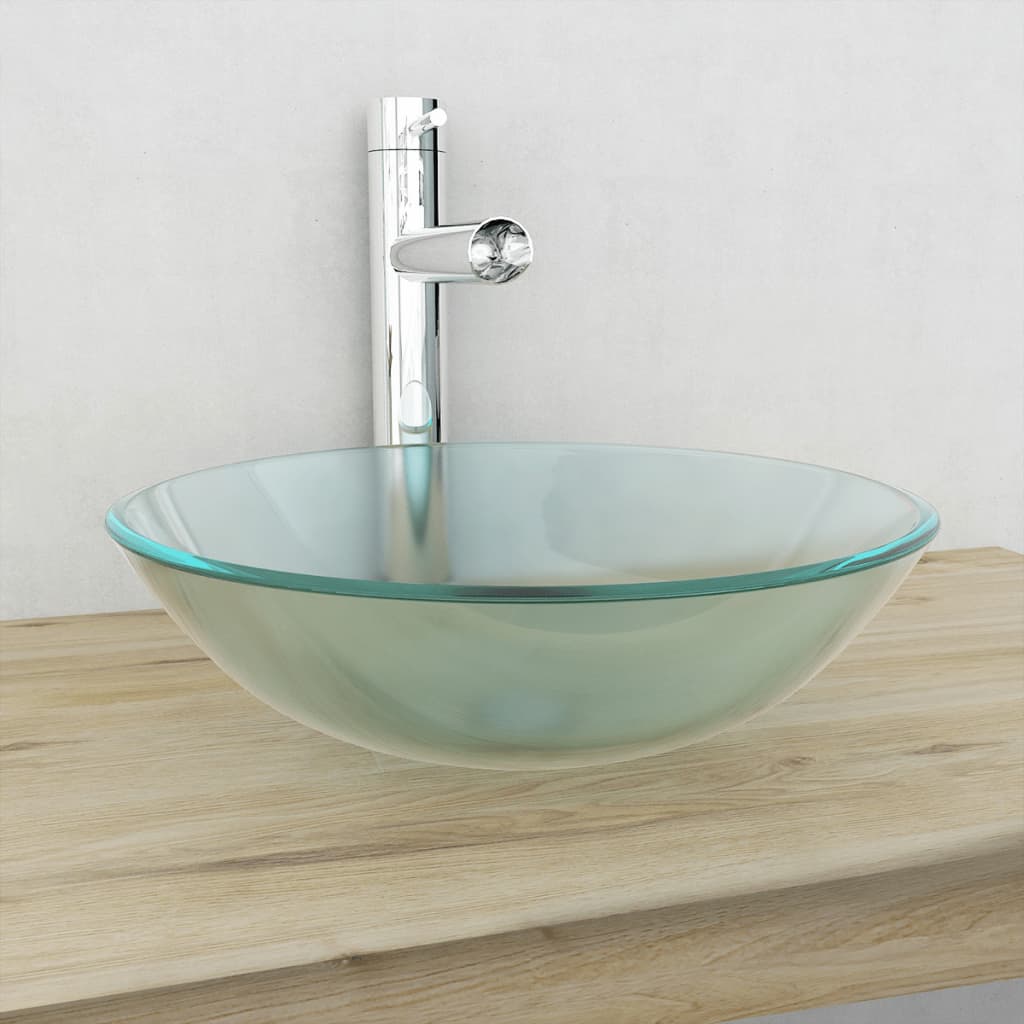 Umywalka z matowego, hartowanego szkła 42 cm vidaXL