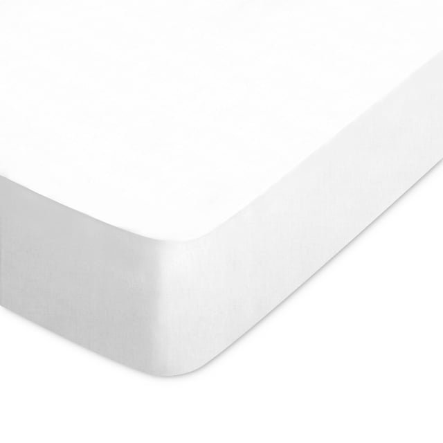 Drap housse uni 90x190 cm bonnet 50 cm coton ALTO blanc