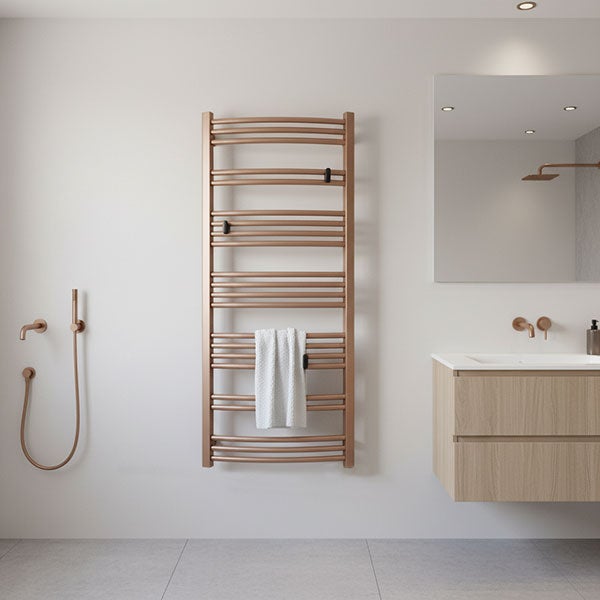 Sèche-serviette électrique programmable cuivré - HxL : 753x500 - 300 Watt - JAD753/500E1COPP - 3