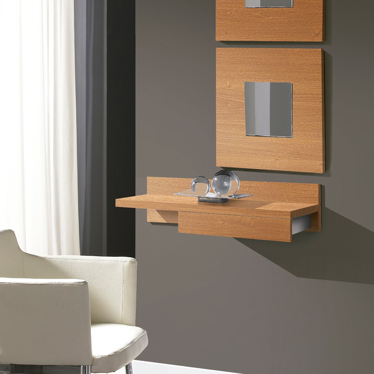 Imperial Relax  Consola Recibidor 1 Cajon 20X70x28 Cerezo , Leroy Merlin