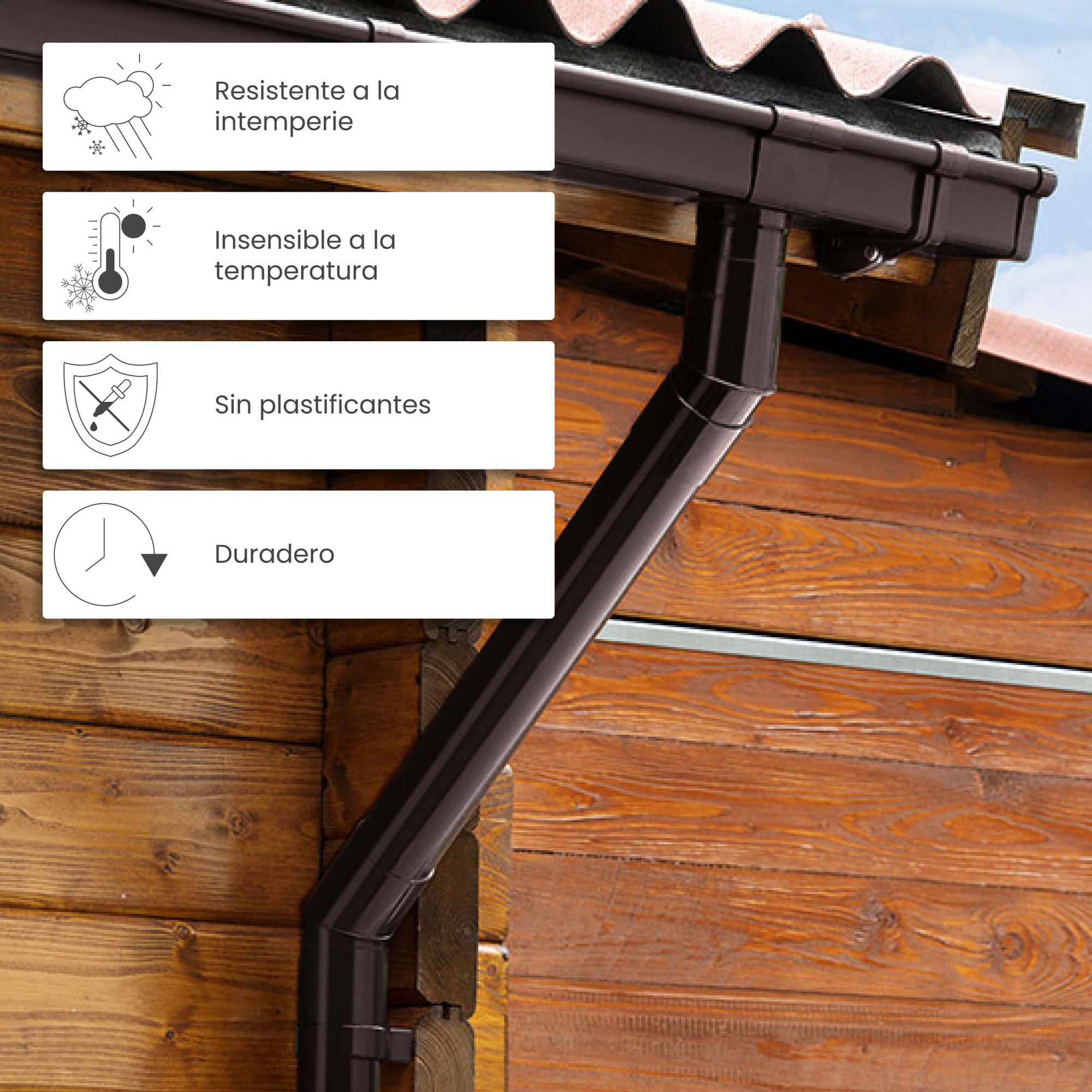 INEFA Angle de gouttière plastique 68mm 90 degrés intérieur blanc - 7