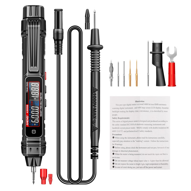 Testeur De Tension Cdiscount Stylo De Test Électrique Détecteur De Tension Actuelle Numérique Sans Contact Stylo De Test Auto Testeur Continuité Avec Lumière