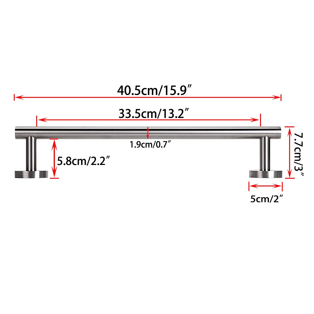 Porta Asciugamani Da Banco In Acciaio Inox 304, Base Pesante, Design A T, Per Bagno, Finitura Argento Spazzolato
