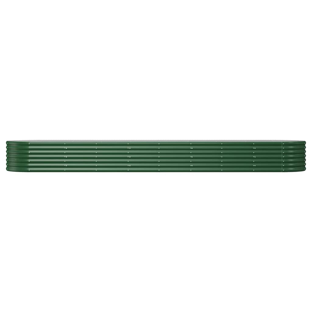 Jardinière de jardin | Pot de Fleurs Acier enduit de poudre 368x80x36 cm Vert CFW86964 - 3