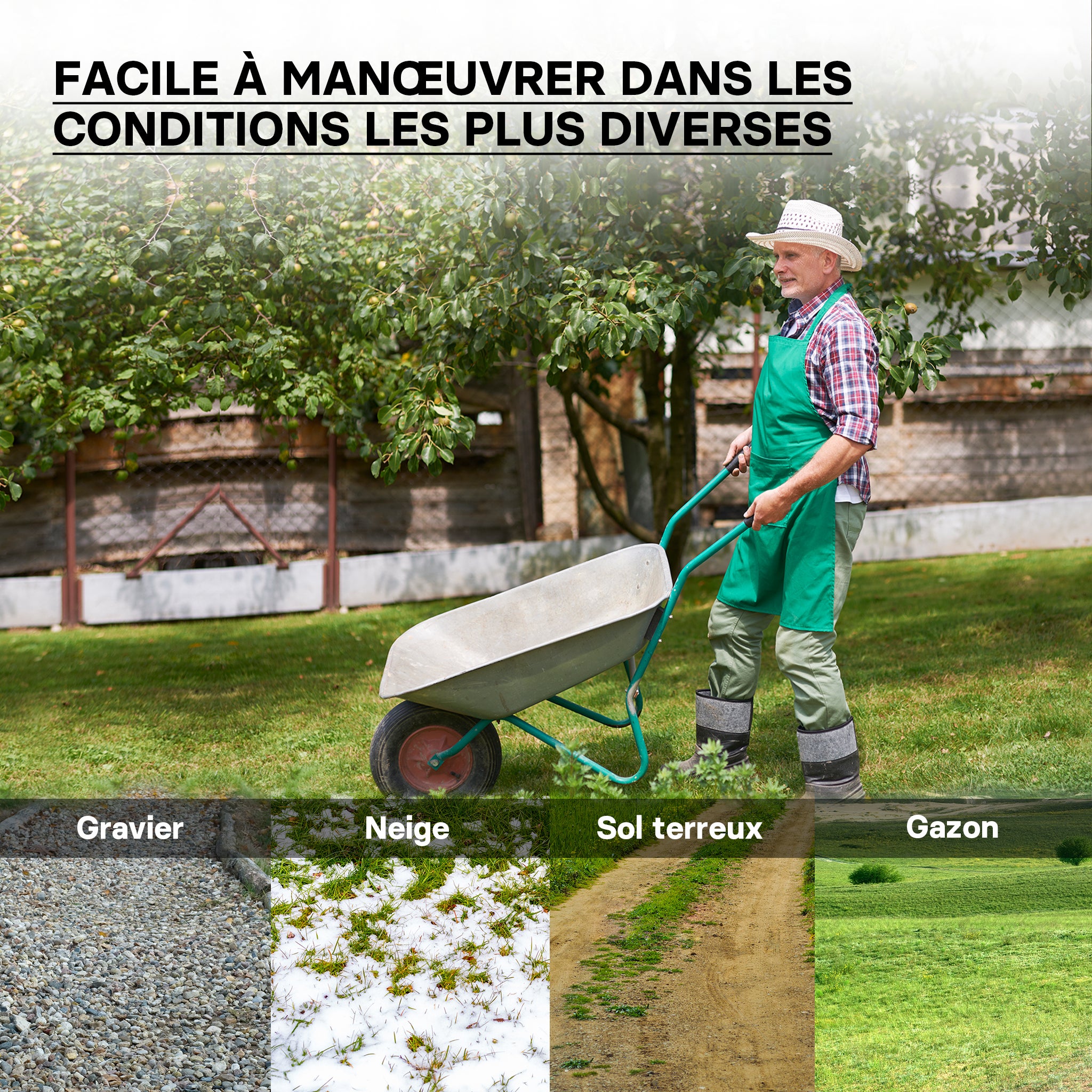 Wiltec Pneu de brouette 3.50-8 – Roue et Pneumatique – Jusqu’à 120 kg – avec Jante et Chambre à air – Bandage pour Diable, Chariot, Charrette - 5