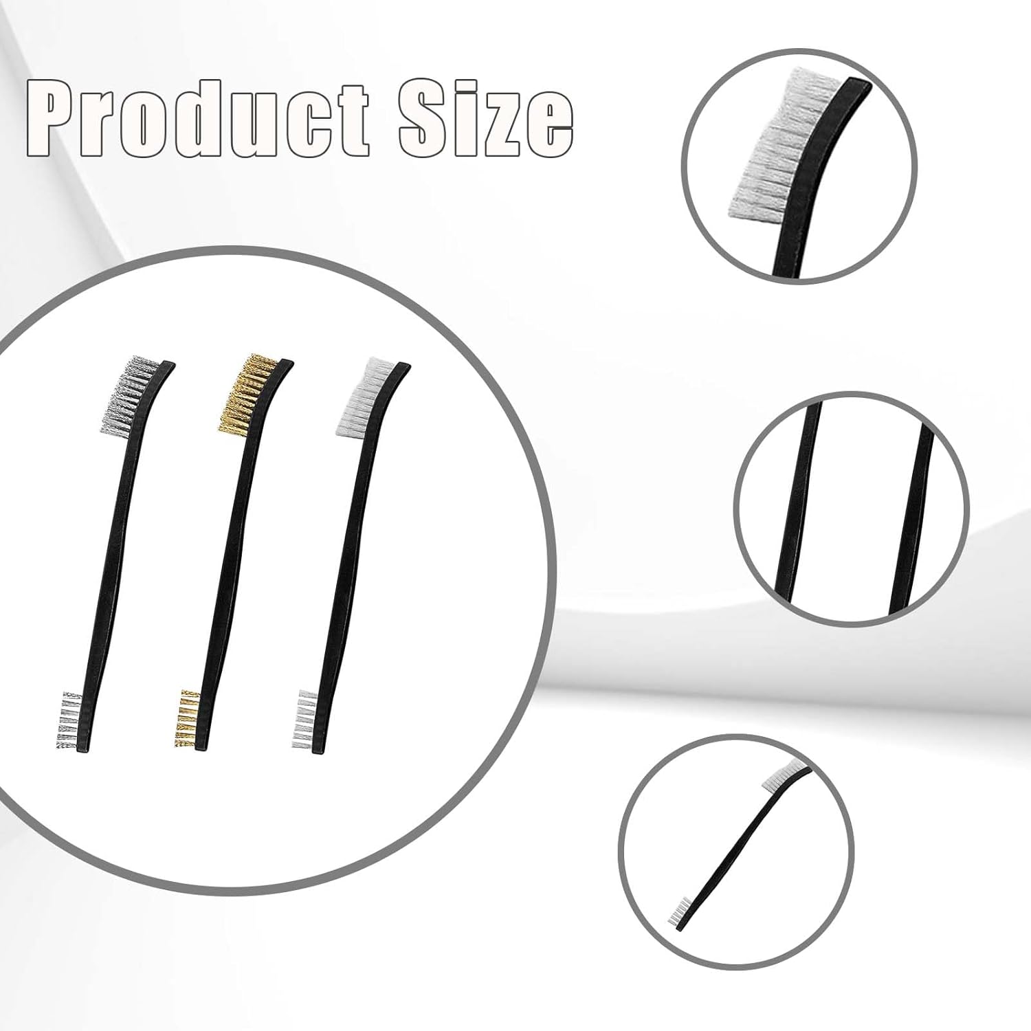 Brosses Métalliques, 3 Pcs Brosses Métalliques, Brosse Acier Inoxydable, Brosse de Nettoyage de Fil pour Évier, Soudure, Nettoyer Four, Rouille - 3