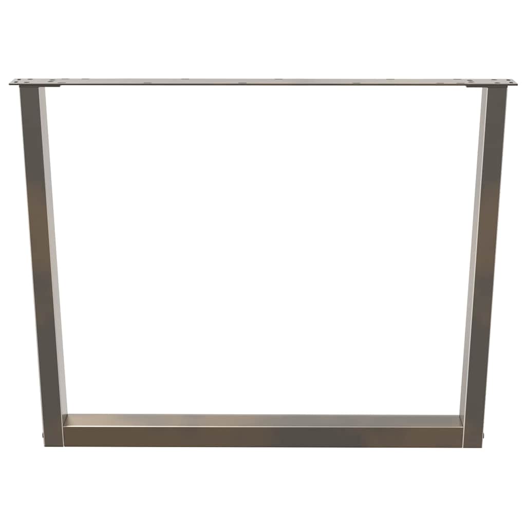 Maison Exclusive - Pieds de table à manger en forme de V, 3 pièces, acier l, 100 x (72-73,3) cm - 5