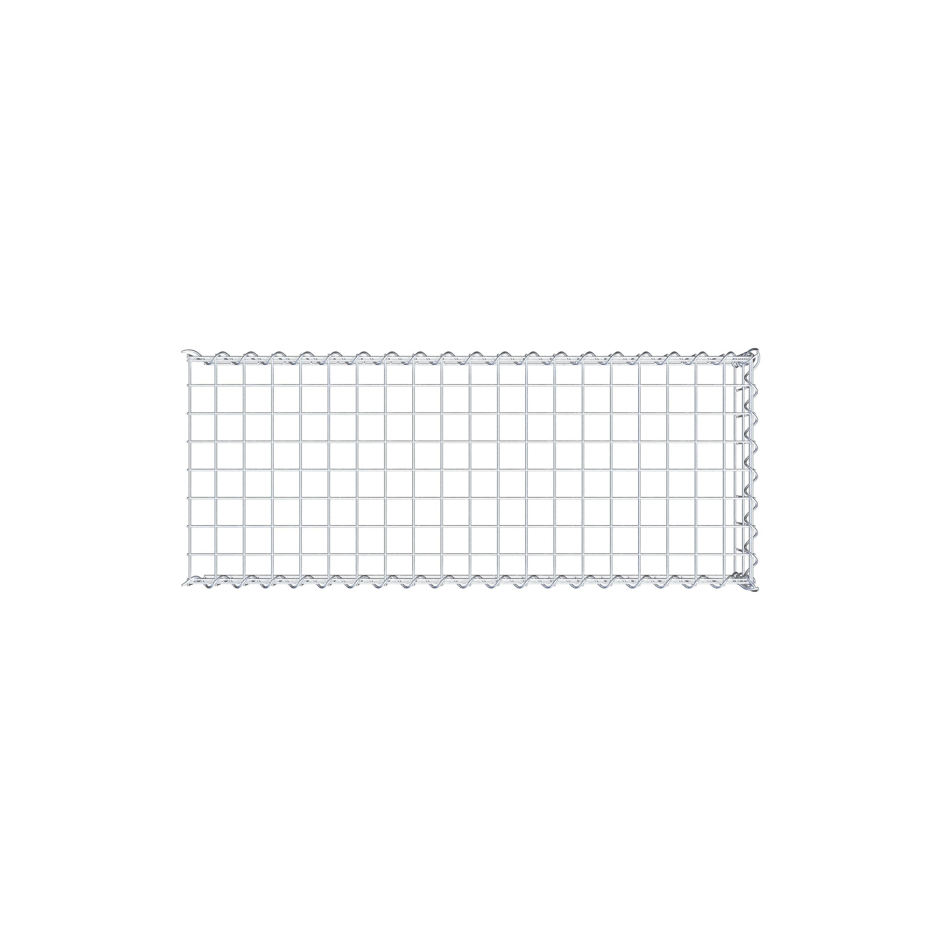 Gabiona - Gabbione per estensione e sovrapposizione, 100x20x40cm (LxHxP), maglia 5 x 10cm, senza griglia frontale o inferiore - 6