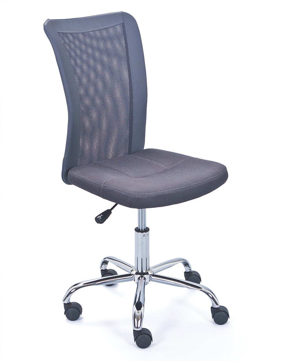 Silla De Oficina Giratoria En Tela Gris Oscuro Con Altura Regulable Y Reposabrazos