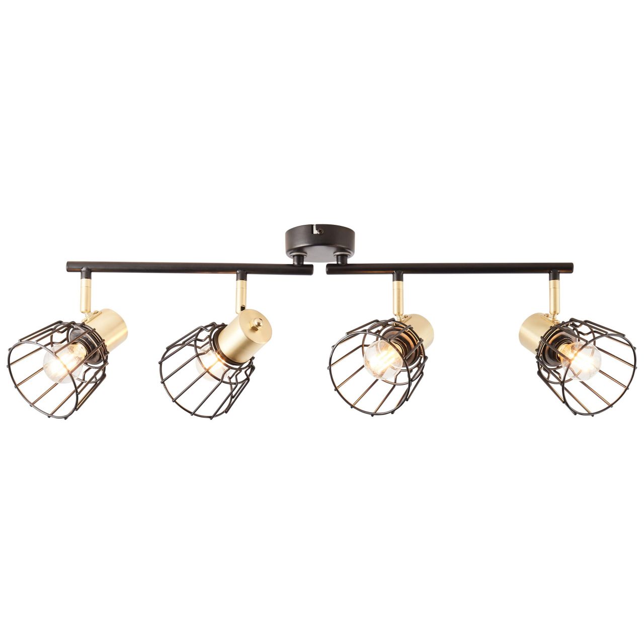 BRILLIANT Lampa wisząca Neala 6 płomieni szczotkowany mosiądz | 6x A60, E27, 60W, pasuje do zwykłych żarówek (brak w zestawie)