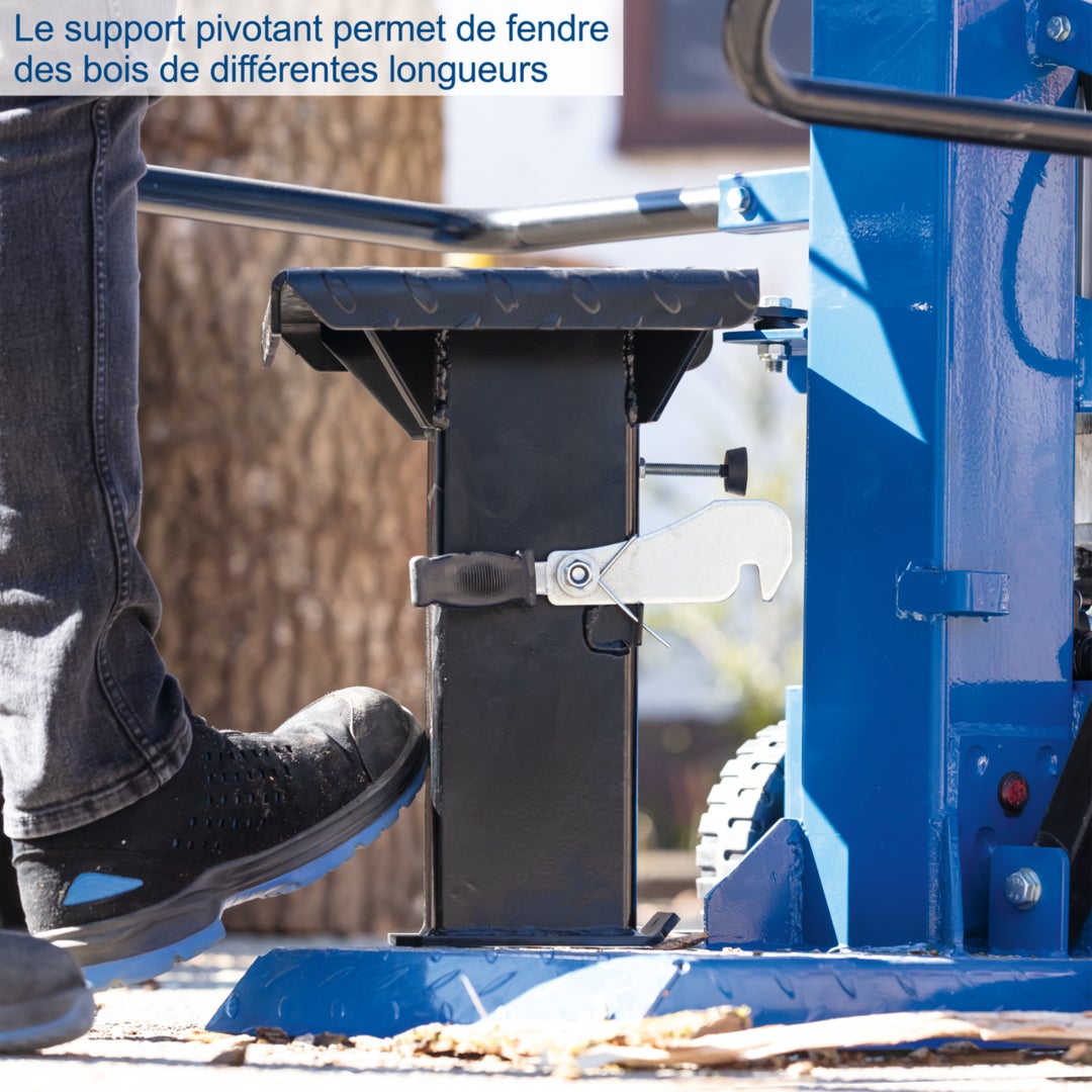 Scheppach Fendeur de bûches Compact 10T - 3500W - 400V - hauteur de fendage 750-1070 mm - Ø 80-380 mm - 256 bar - course du cylindre 485 mm - 4