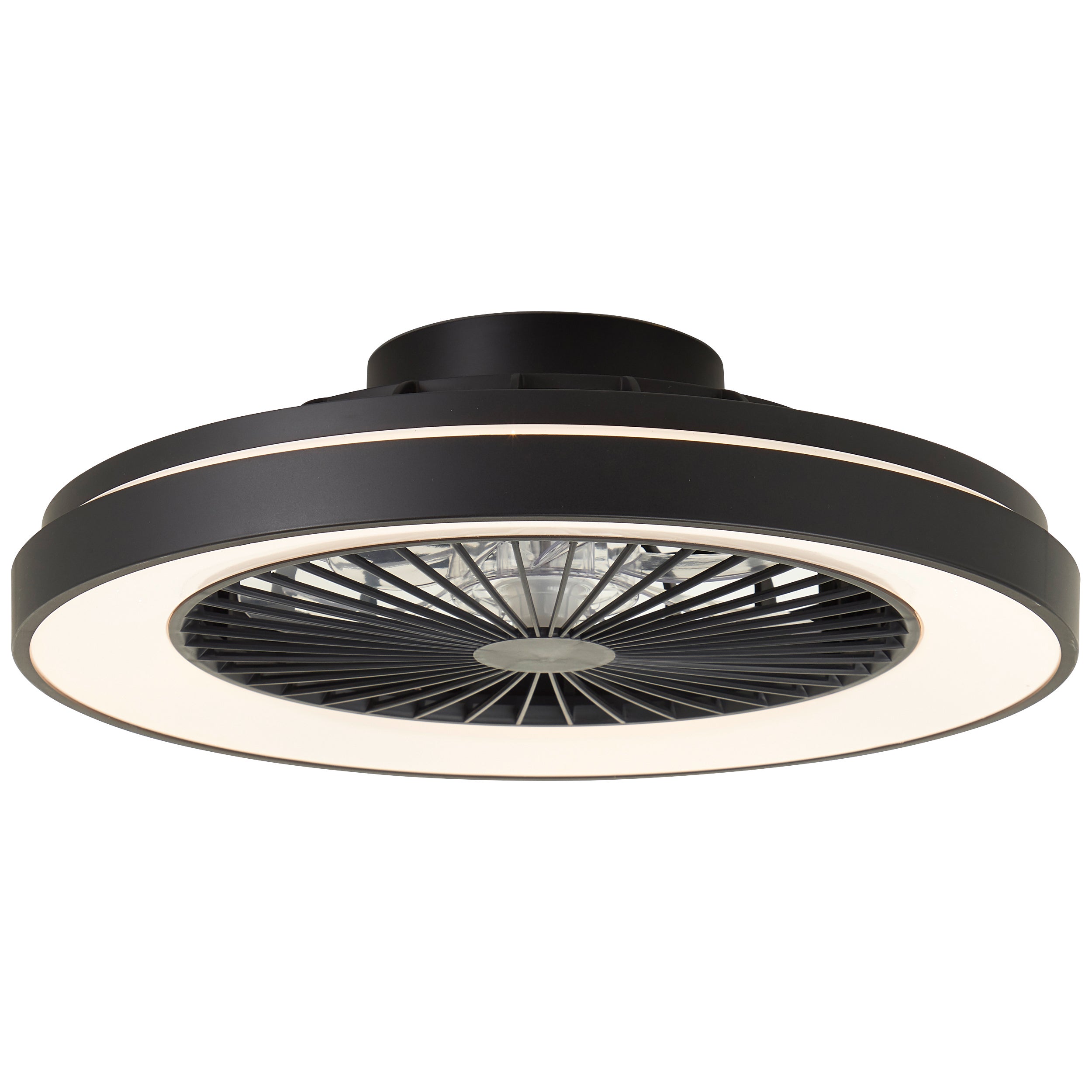 Brilliant Mazzaro lampa sufitowa 48,5 cm ze zintegrowanym wentylatorem LED 40W czarny metal/czarny bambus - 4