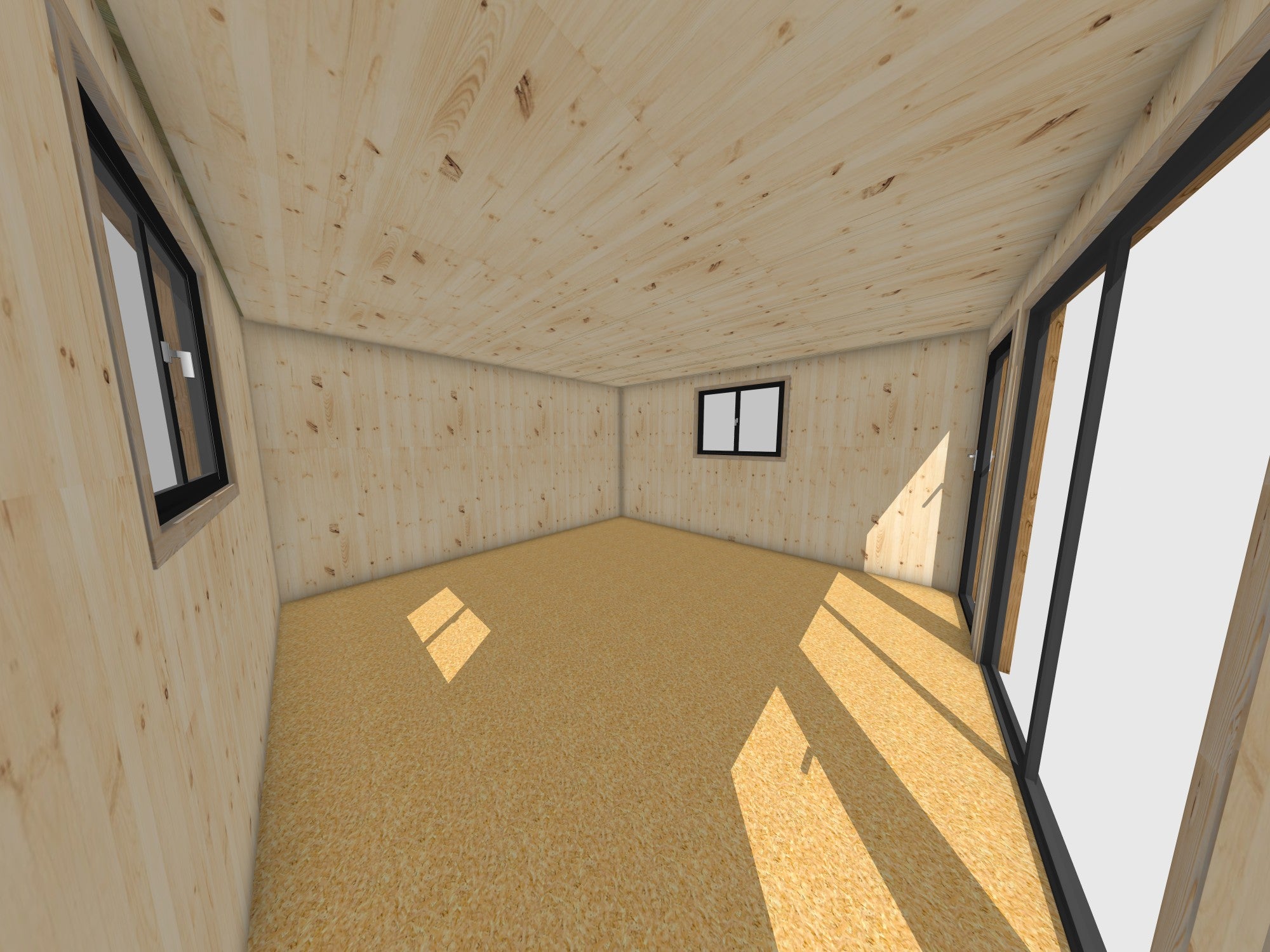 Studio jardin location saisonnière en bois 4,4 x 4,6 x 2,7 m avec plancher isolé / menuiseries alu k-line - 5
