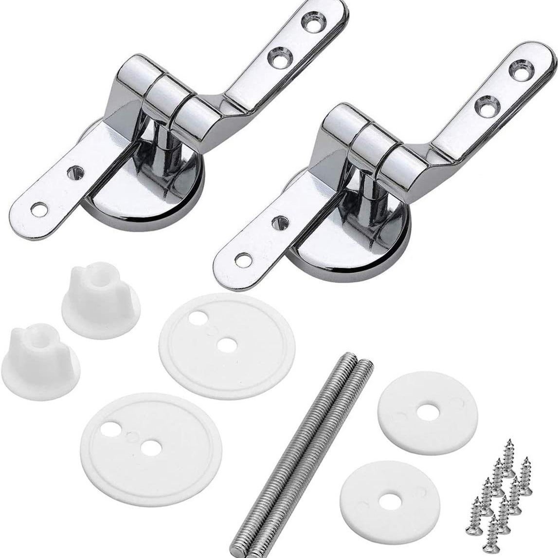 2 Pièces Abattant WC de Toilettes à Charnière Fixations