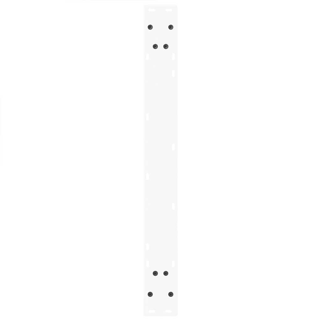 Maison Exclusive - Pieds de table à manger en forme de V, 2 pièces, blanc, 90 x (72-73,3) cm, acier - 7