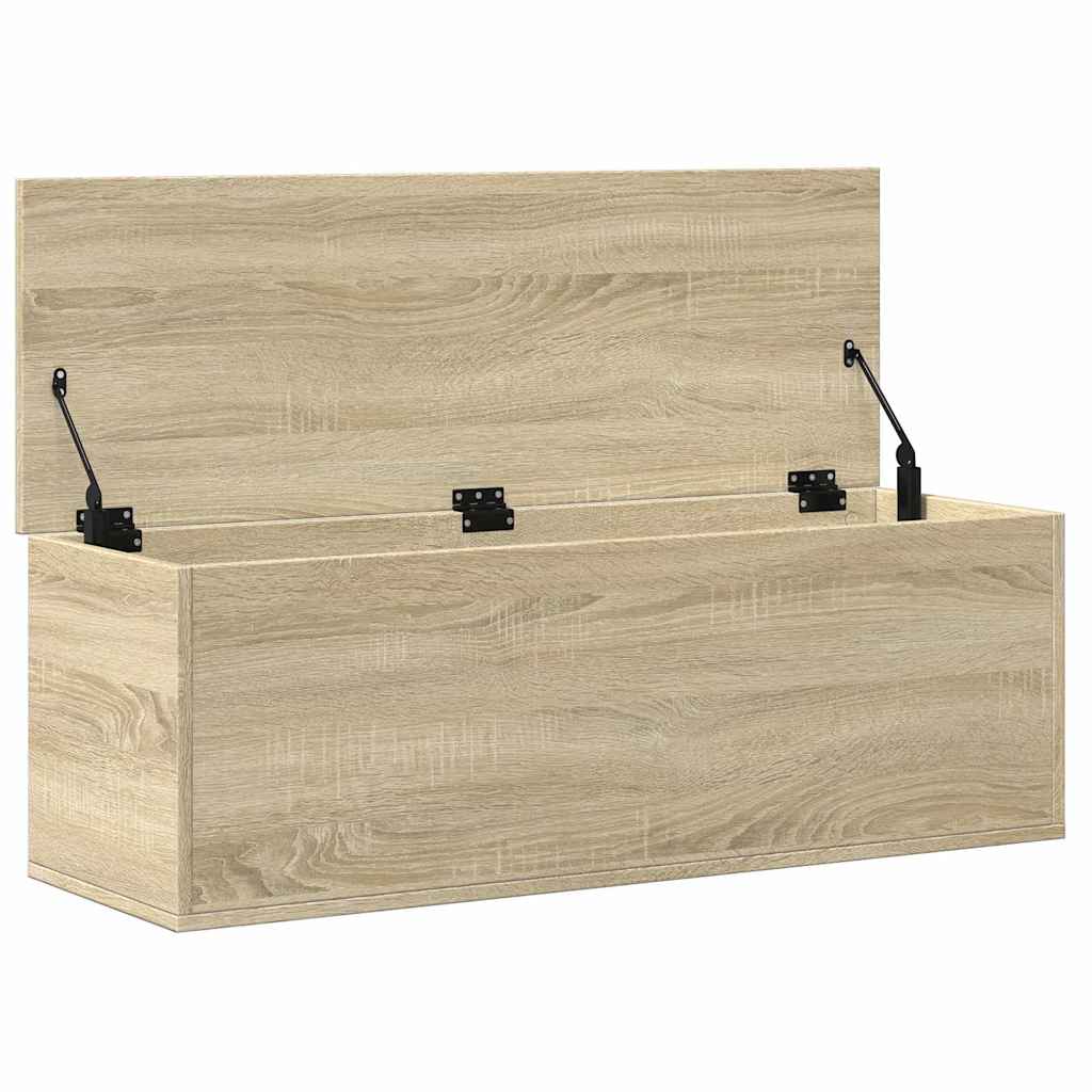 Coffre De Jardin - Boîte De Rangement Chêne Sonoma 102x35x35 Cm Bois D'ingénierie fr1227 - 7