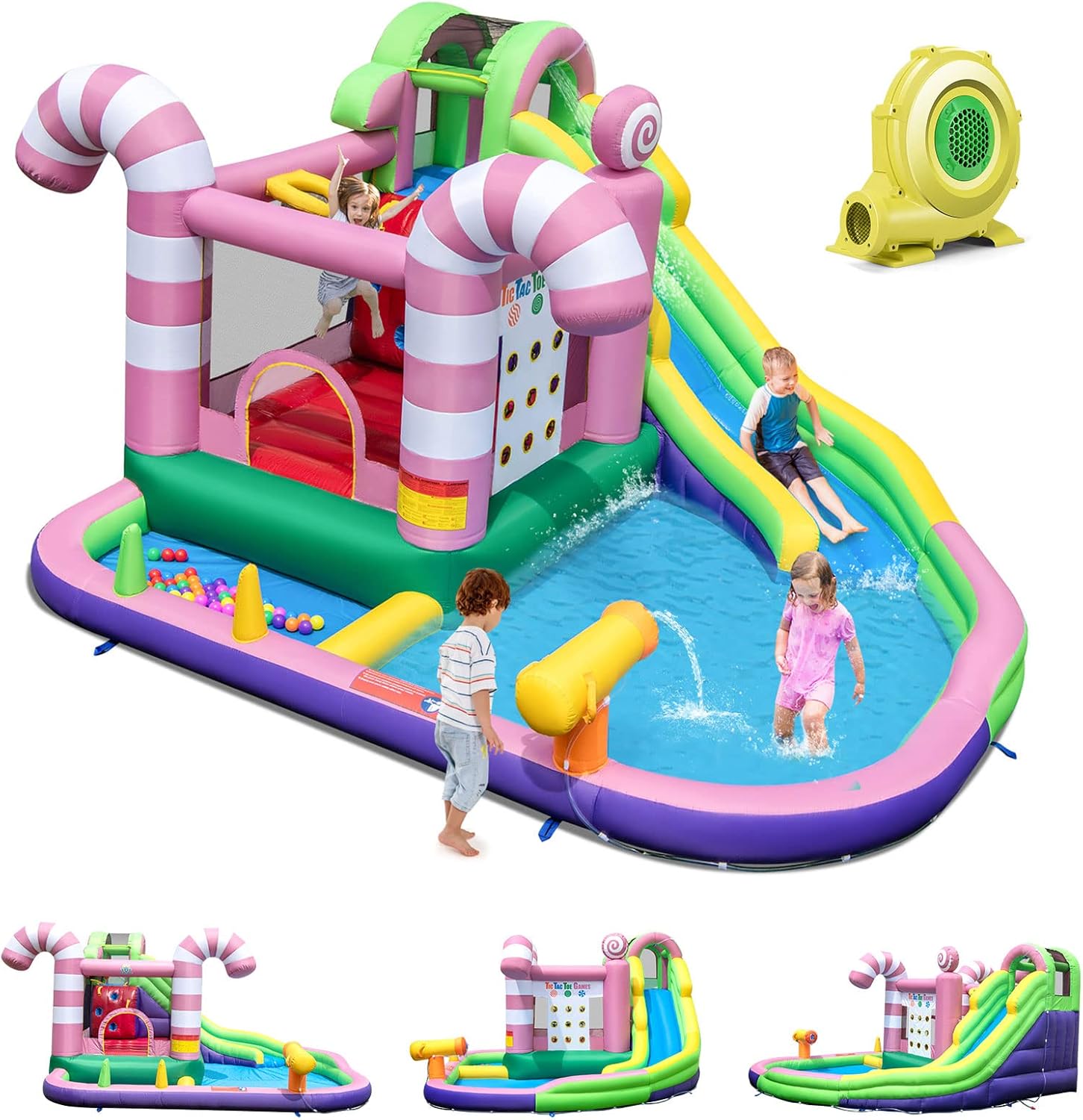 WINTECY Lot De 50 Balles De Piscine à Balles, 5,5 Cm, Balles En Plastique Sans BPA, Anti-écrasement, Sans Phtalate, Pour Garçons Et Filles, Tout-petits, Intérieur Et Extérieur (noir Et Blanc