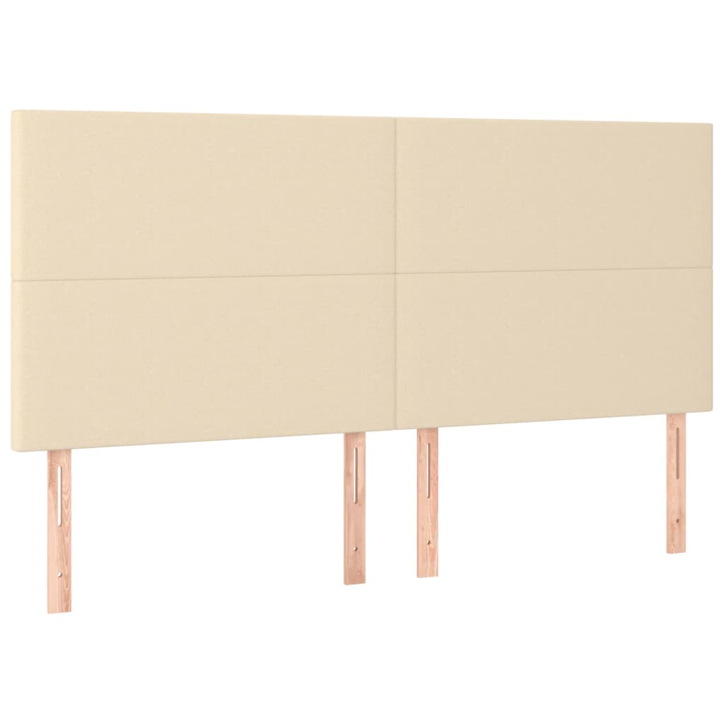Cadre de lit sans matelas en tissu crème, pour la chambre, 180 × 200 cm - 9