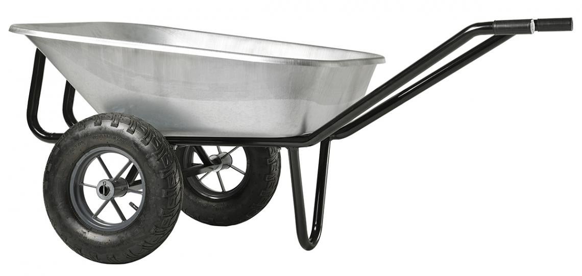 Brouette EXPERT TWIN Premium galva à roues gonflées 150l HAEMMERLIN 306015201 - 4