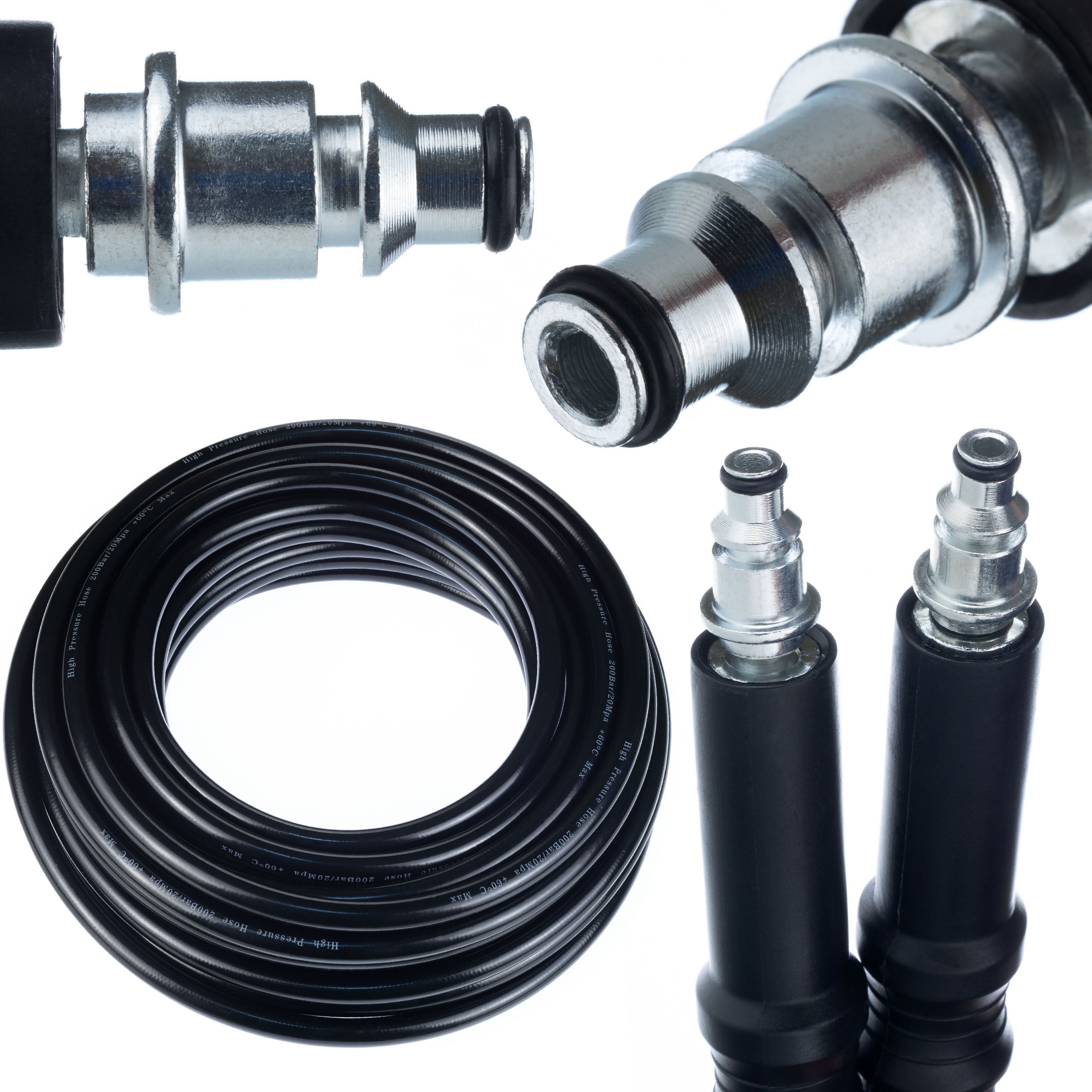 Tuyau Haute Pression 5 m Click Connect – 200 Bar | PVC Renforcé Nylon ...
