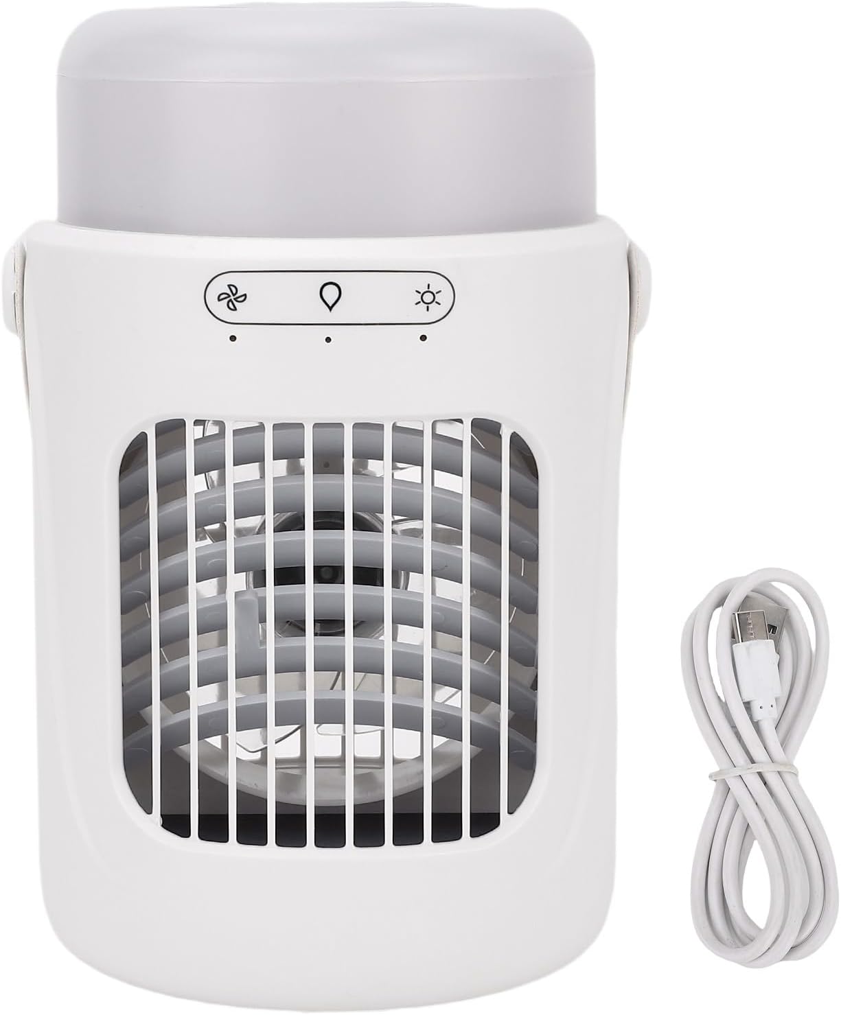 Przenośna chłodnica powietrza z akumulatorem USB, zbiornik na wodę 10000 mAh, 600 ml, podwójna bateria