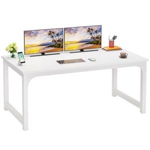 Bureau Debout Mobile COSTWAY – Pliable, Hauteur Réglable 74-109 Cm, Plateau Inclinable 90°, Sans Montage