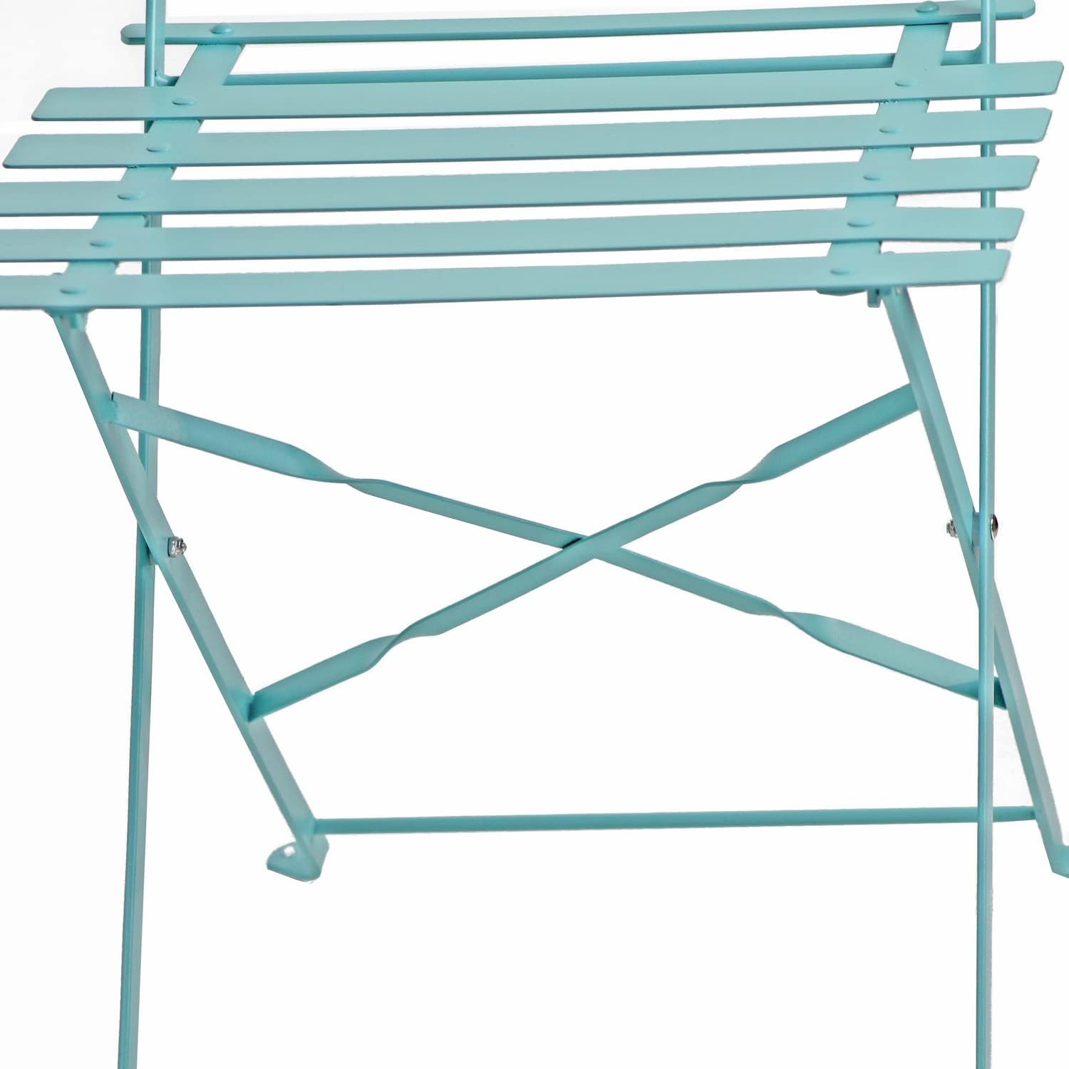 Set de Mesa y Sillas Plegables, Color Turquesa, Juego de Mesa y Sillas&nbsp; Turquesa para Jardín y Terraza - 5