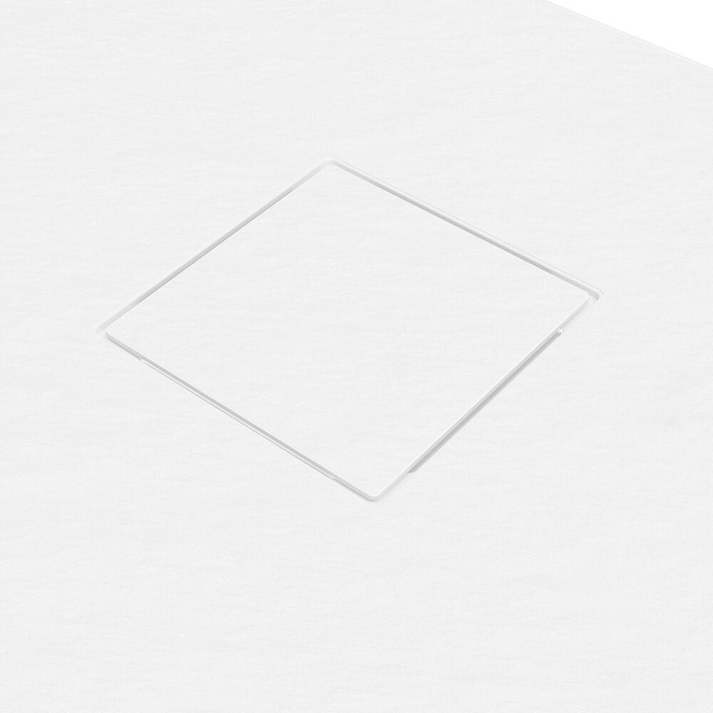 Receveur de douche 90 x 110 cm, couleur blanc effet pierre | Samos - 6