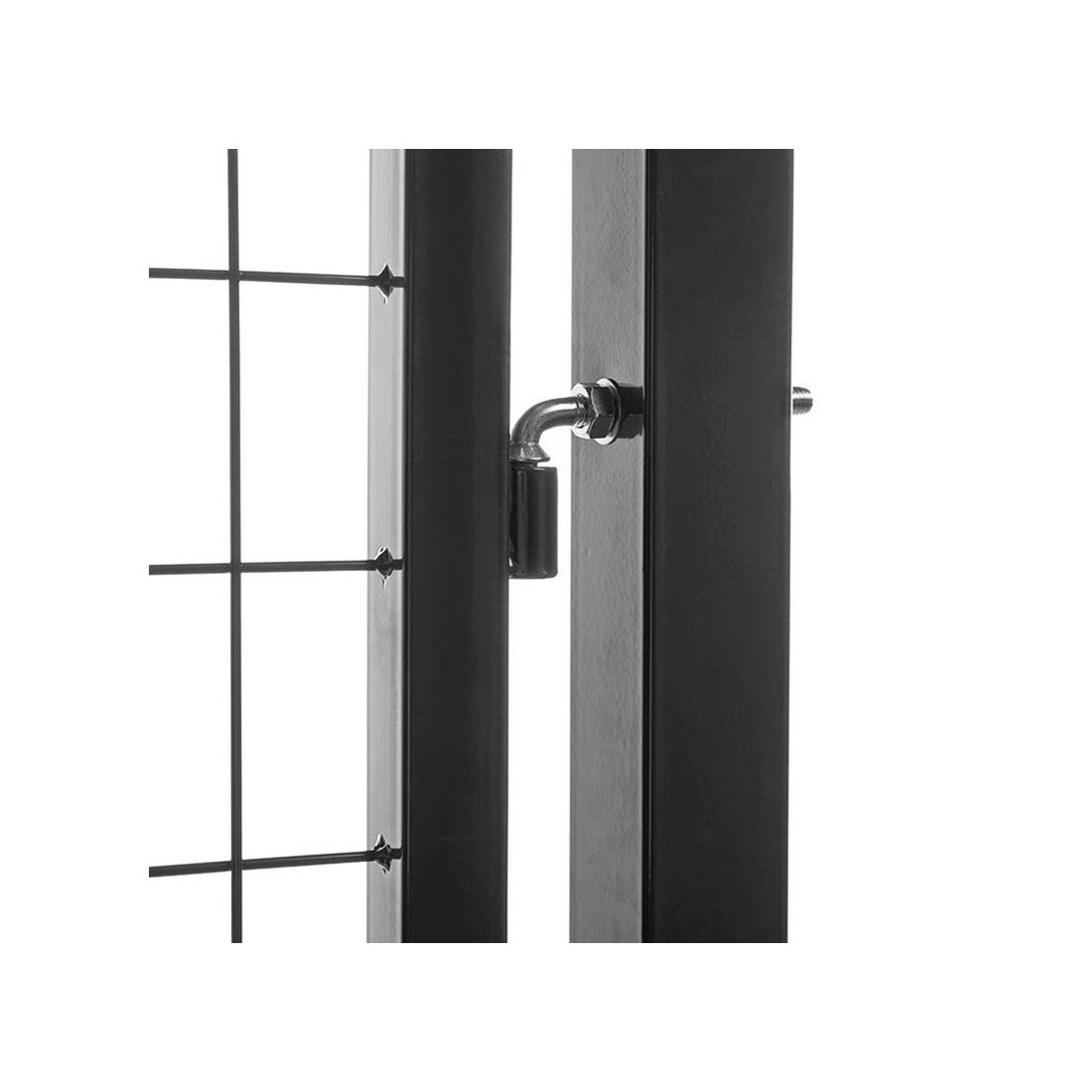 Portillon grillagé en acier galvanisé maille 100 x 50 L 1m x H 1m75 Gris anthracite - 8