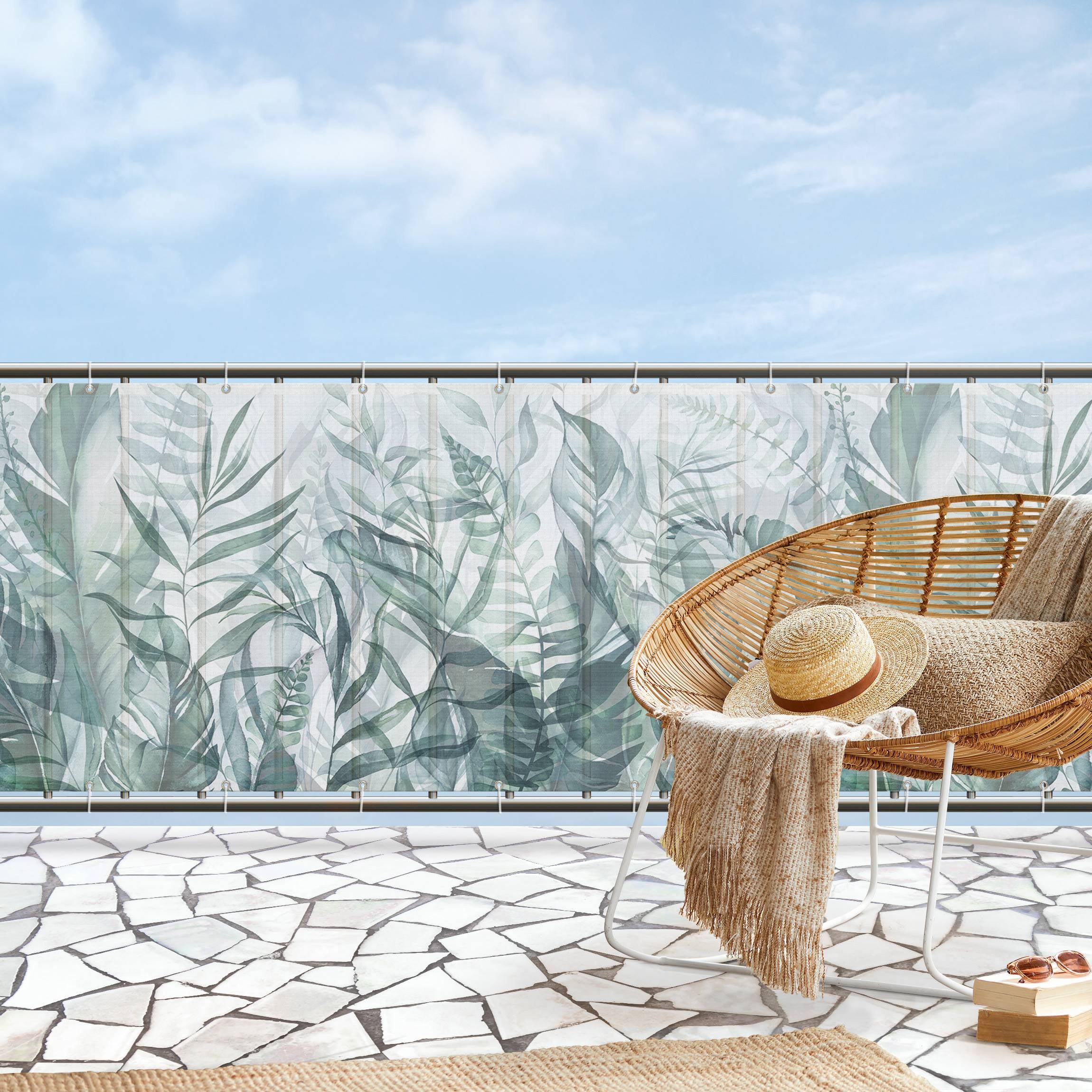 Balconiera Regolabile Pannello Frangivista Per Balcone In Polyrattan - Realizzato Su Misura Da 1 A 20m X 60-120cm, Resistente E Privato Striscia Frangivista - Foto 5