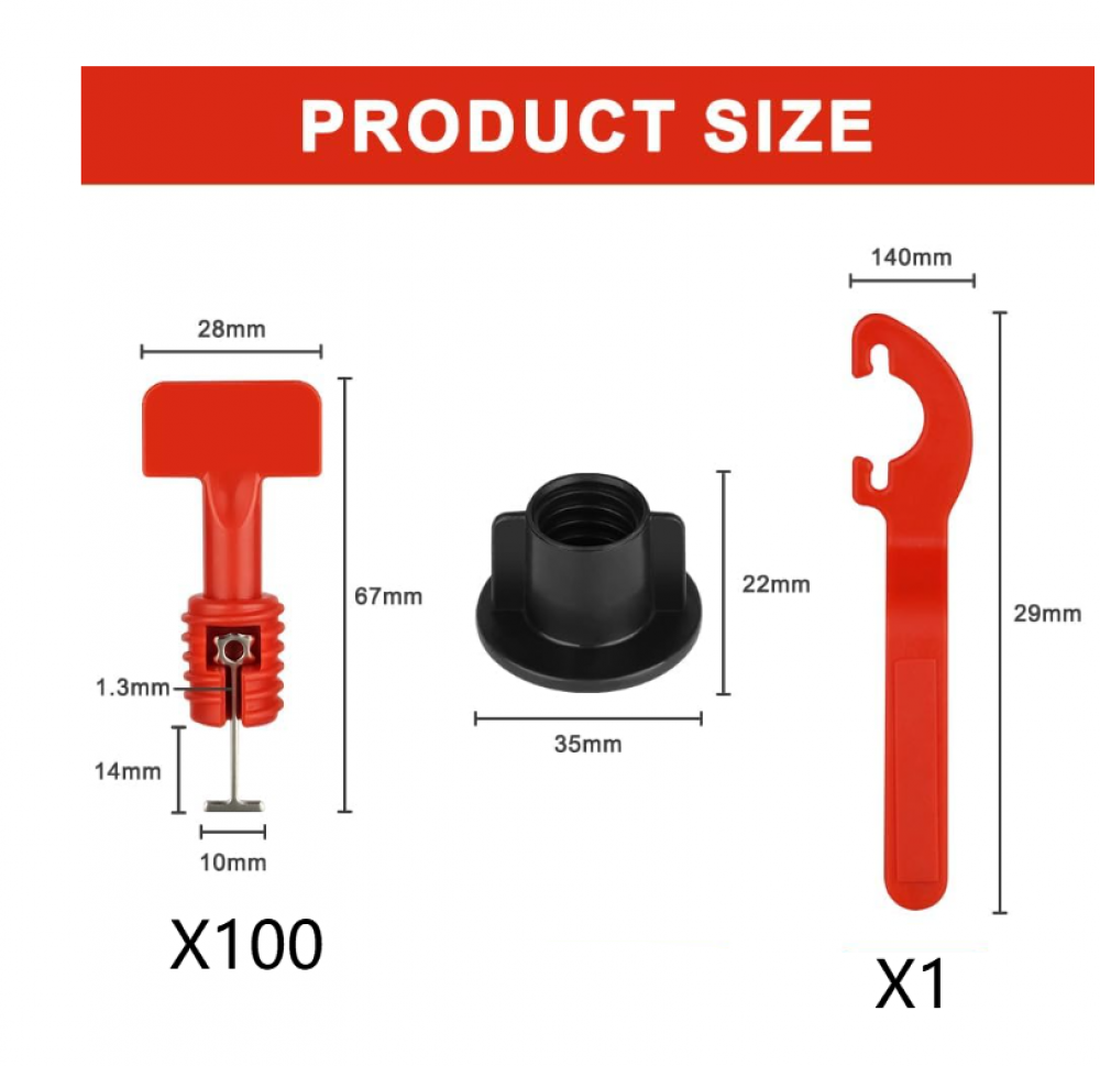 Livellatori Piastrelle 2mm - 100 Pezzi Riutilizzabili, Blu, Per Piastrelle 3-8mm - Foto 8